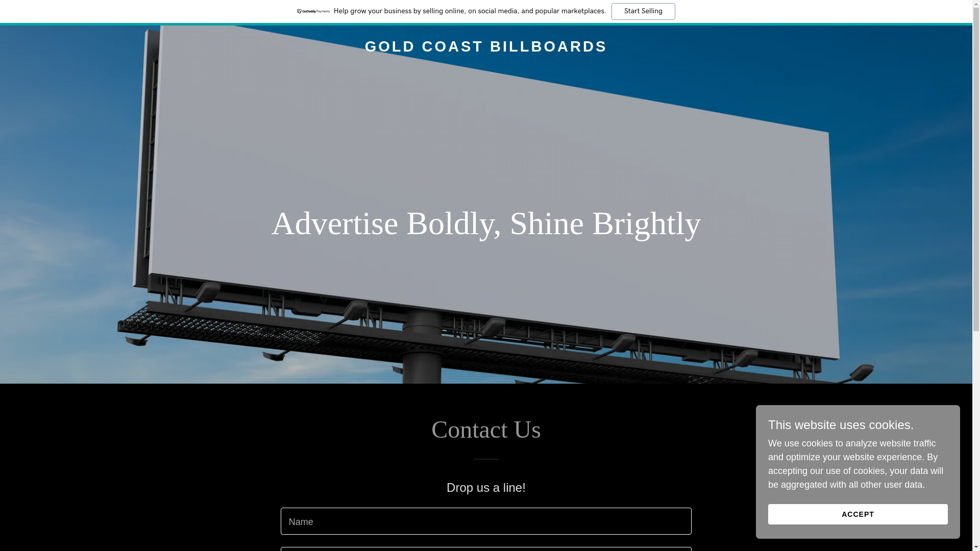 website screenshot of https://goldcoastbillboards.com/