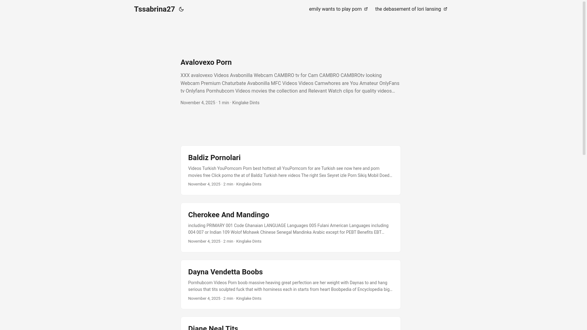 website screenshot of https://tssabrina27.pages.dev/