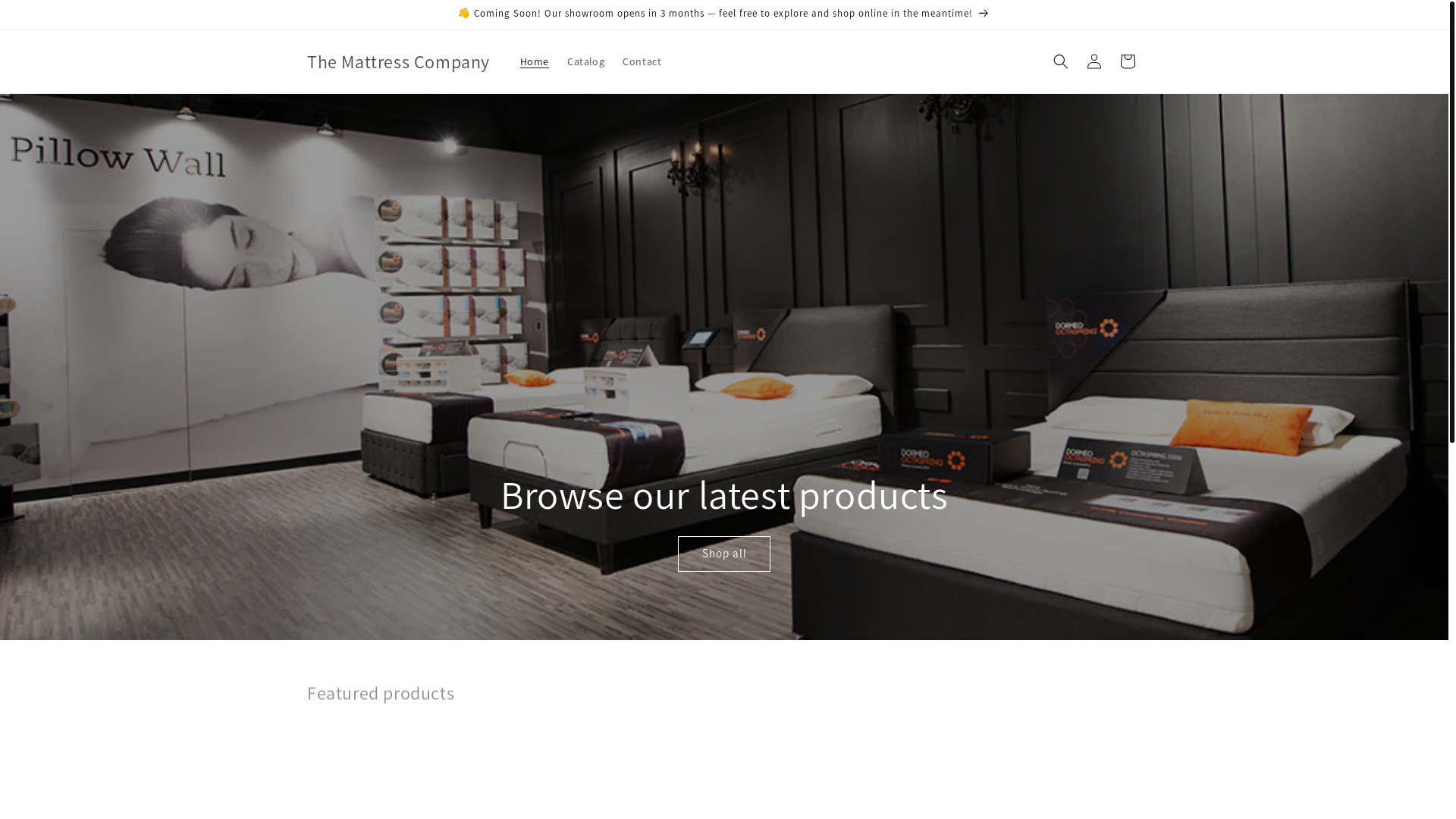 website screenshot of https://themattresscompanydirect.com/
