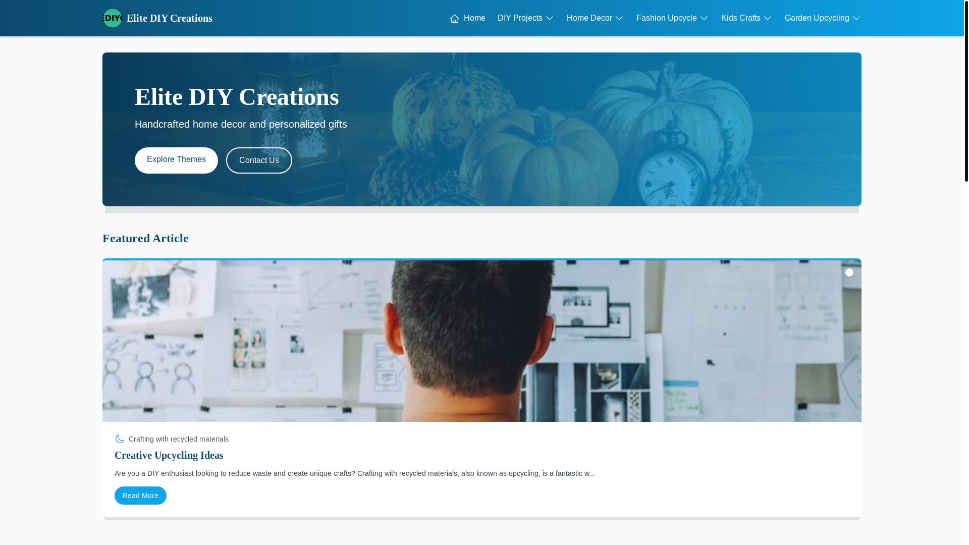 website screenshot of https://diyelitecreations.live/