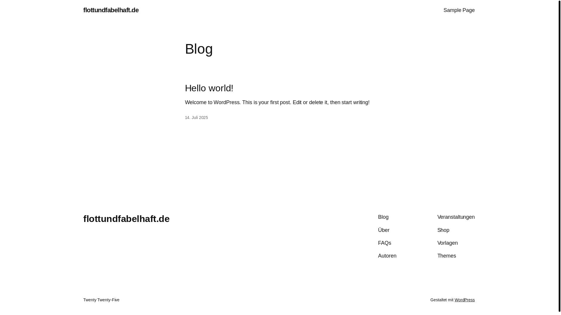 website screenshot of https://flottundfabelhaft.de/