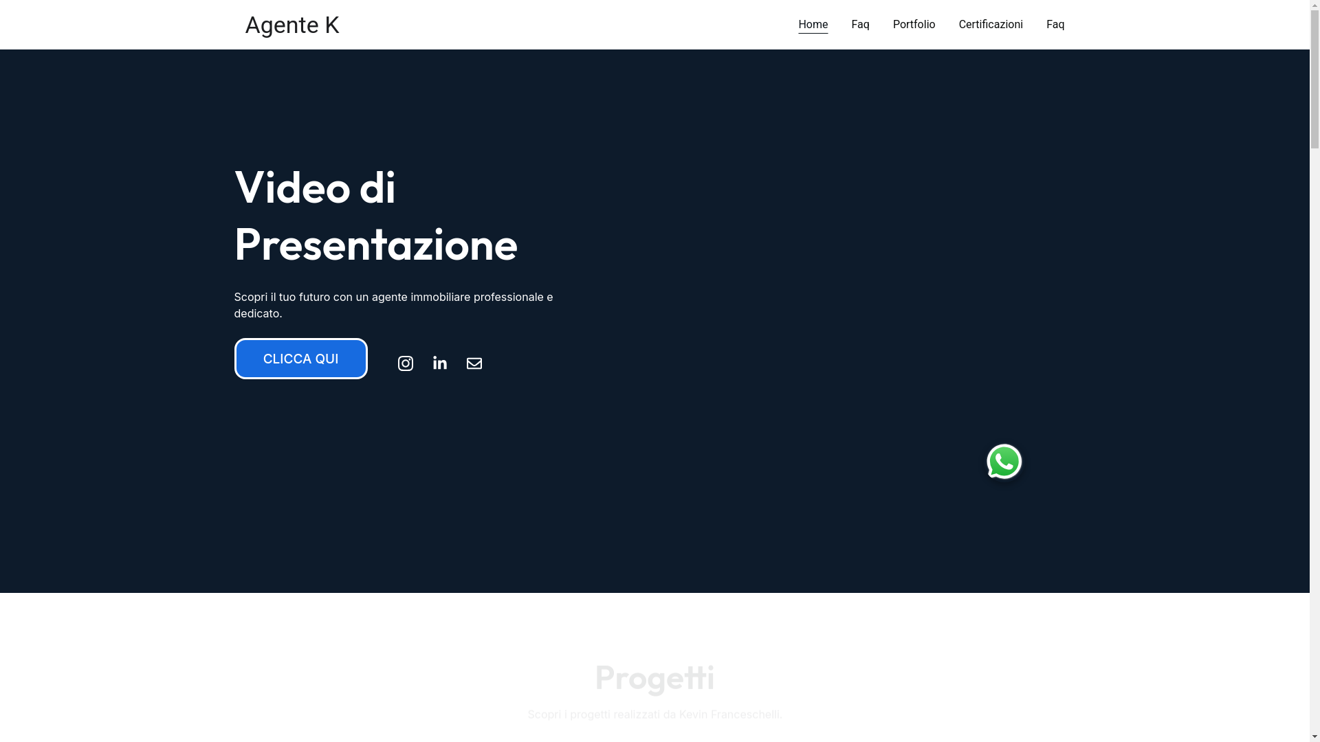 website screenshot of https://kevinfranceschelli.it/