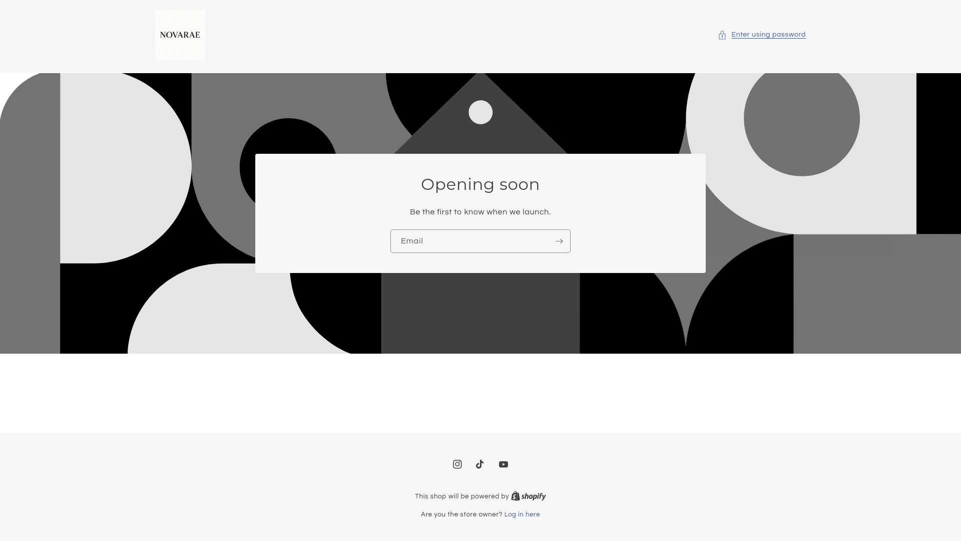 website screenshot of https://novaraeshop.com/