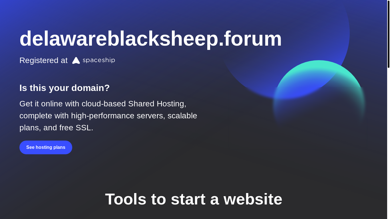 website screenshot of https://delawareblacksheep.forum/