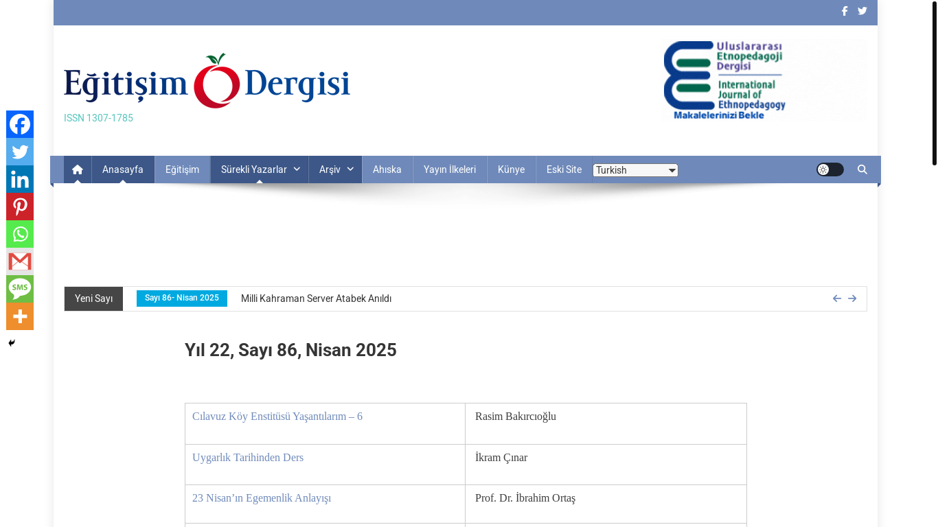 website screenshot of https://www.egitisim.gen.tr