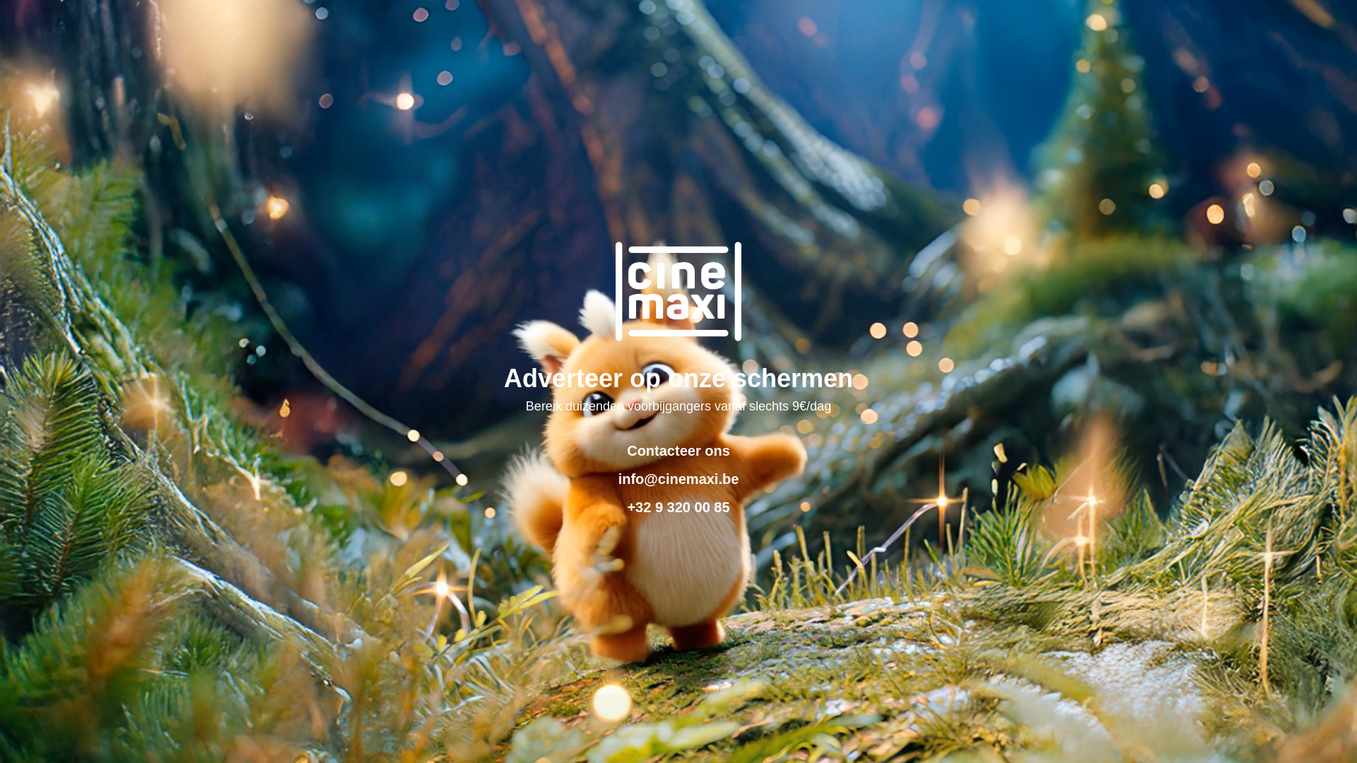 website screenshot of https://cinemaxi.be/