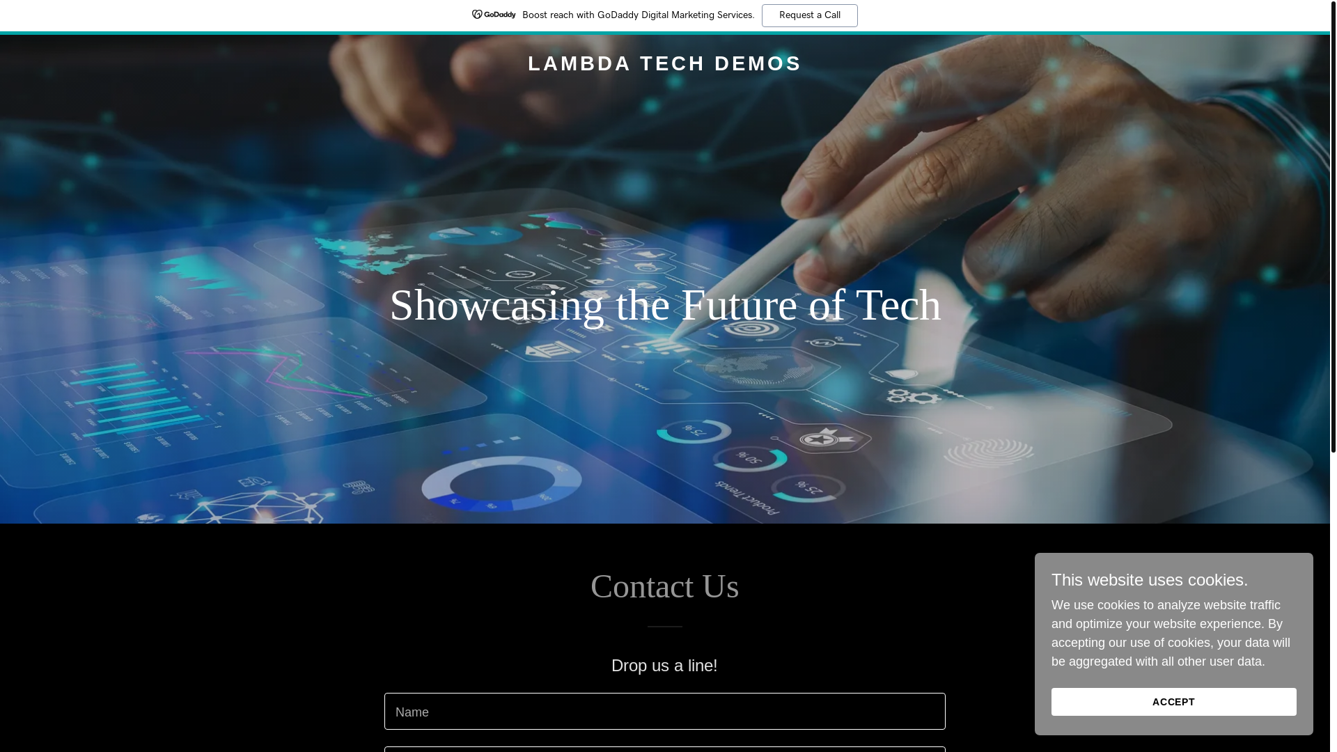 website screenshot of https://lambdatecdemos.net/