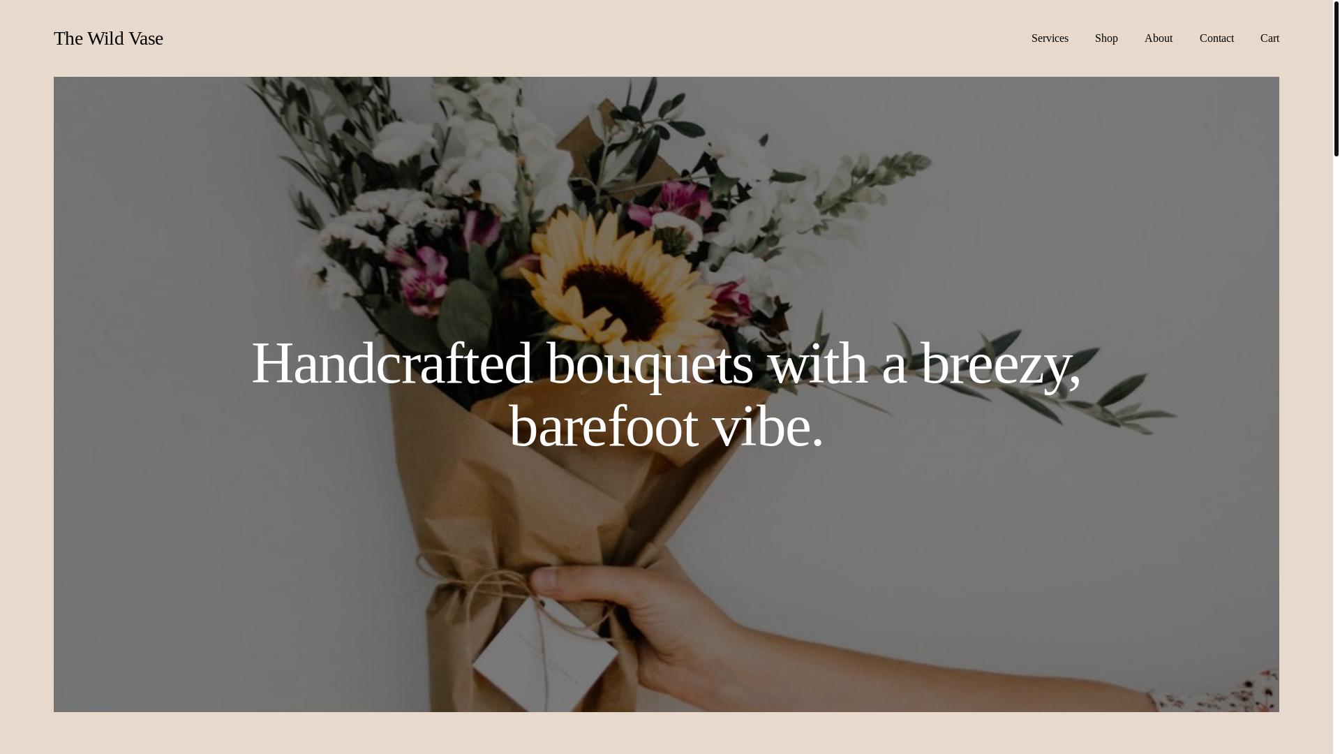 website screenshot of https://thewildvase.com/