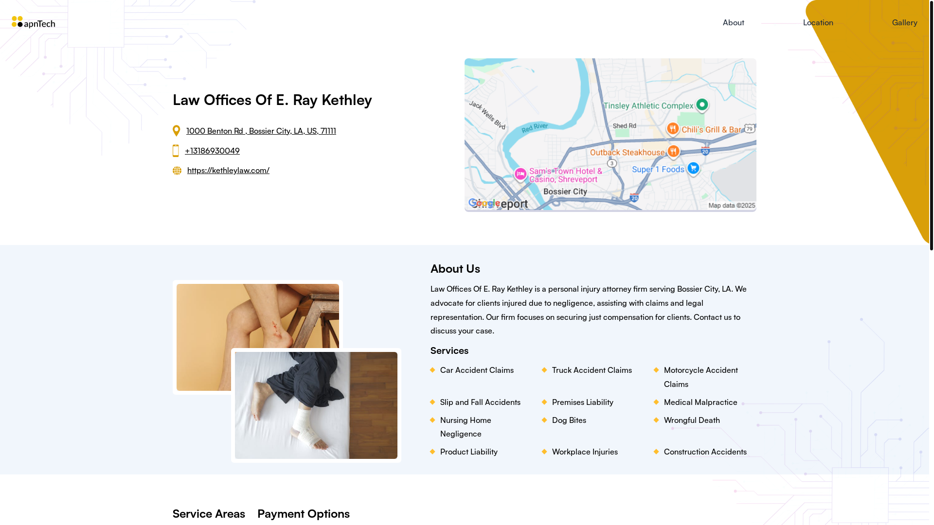 website screenshot of https://lawofficesoferaykethley.online/