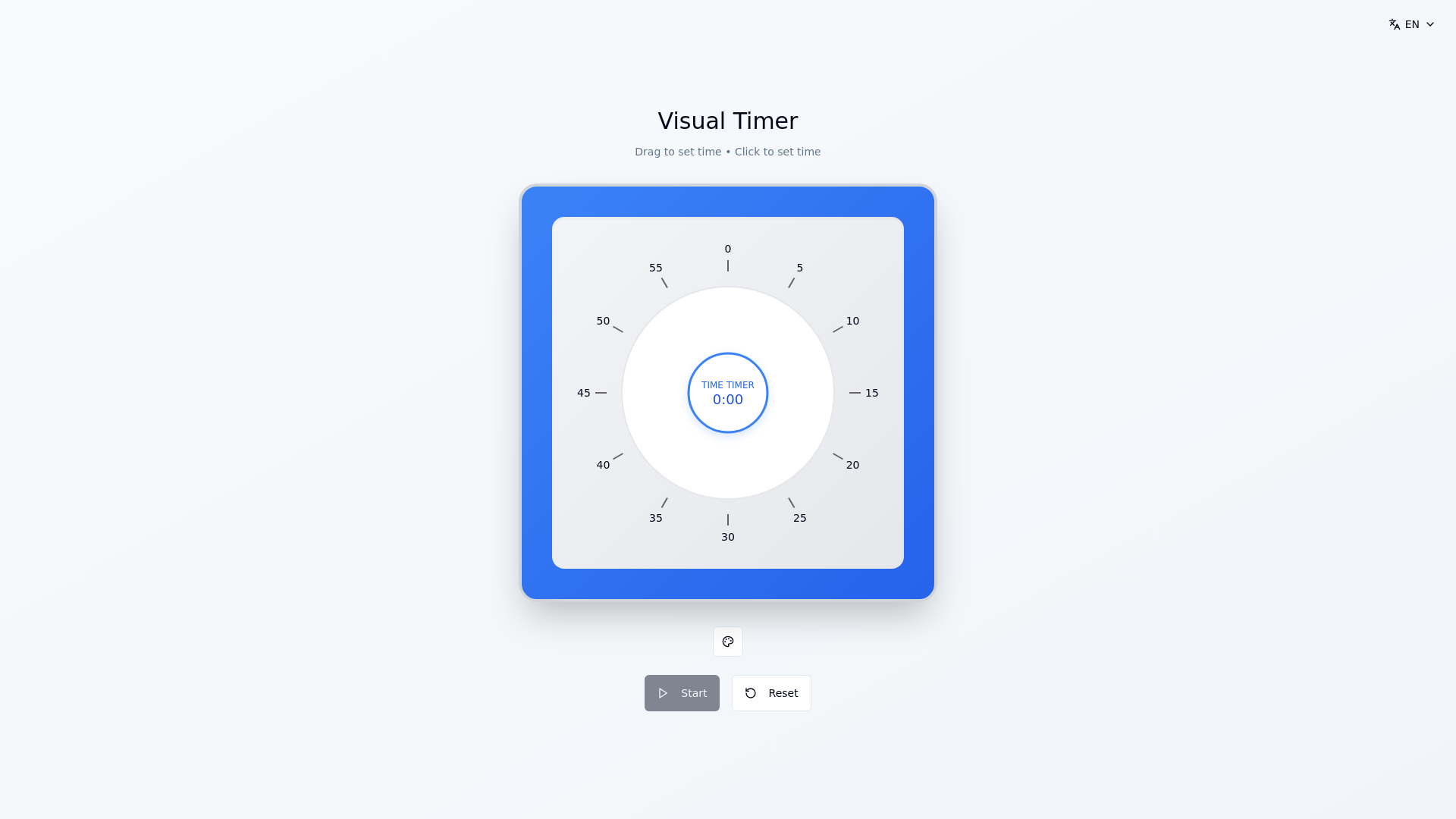website screenshot of https://visualtimeronline.com/