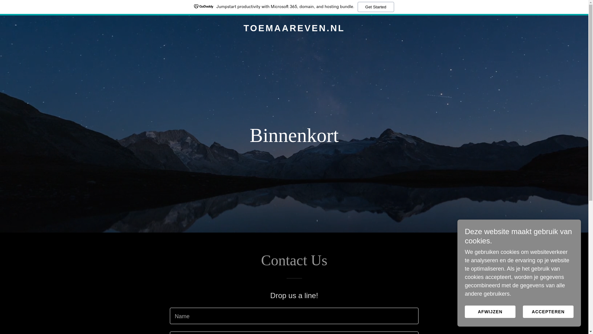 website screenshot of https://toemaareven.nl/