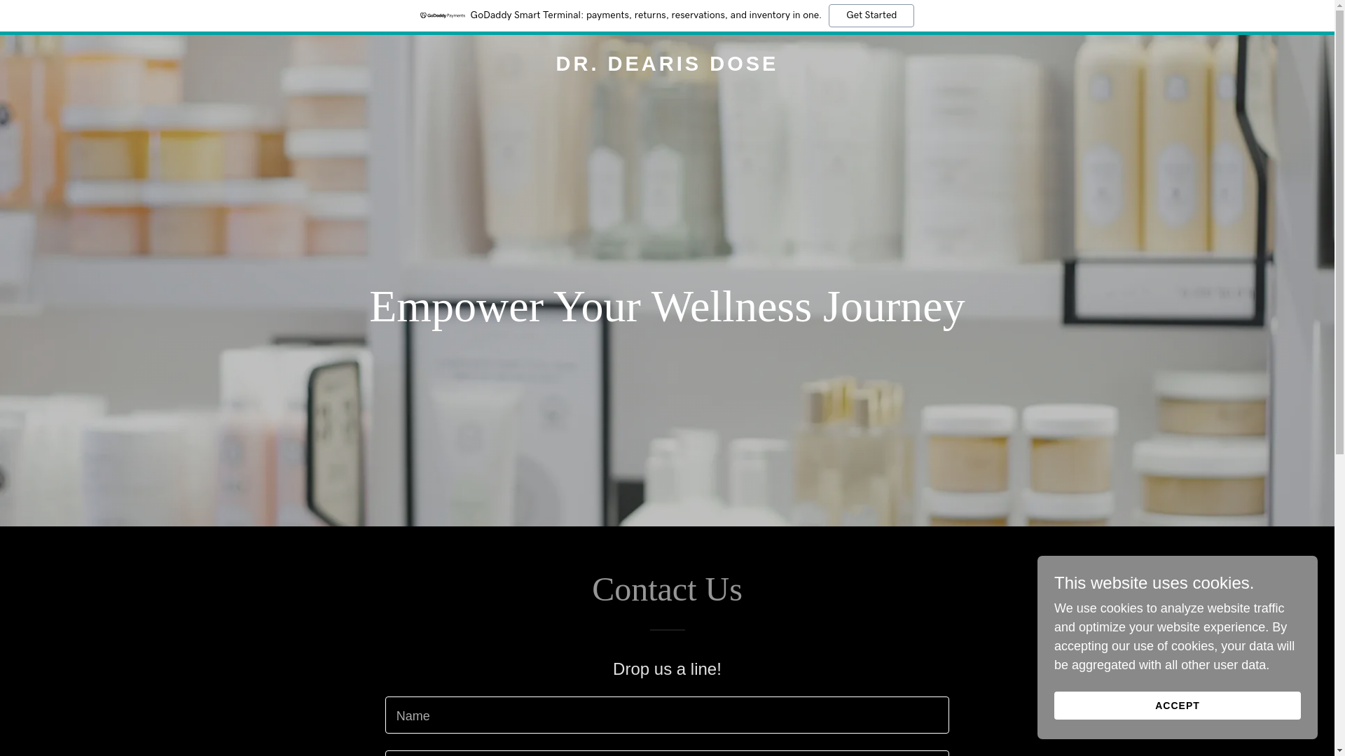 website screenshot of https://drdearisdose.store/