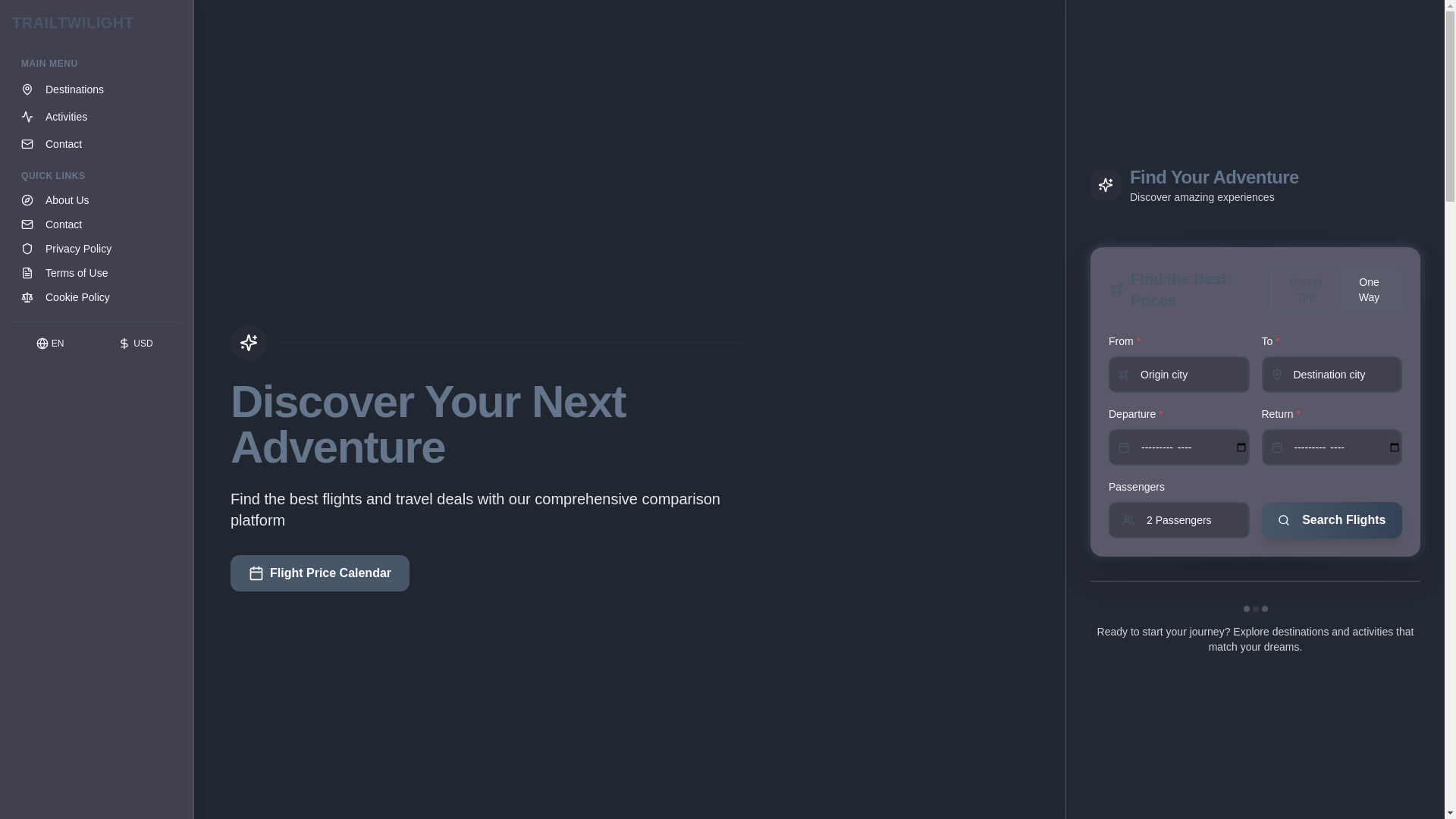 website screenshot of https://trailtwilight.com/