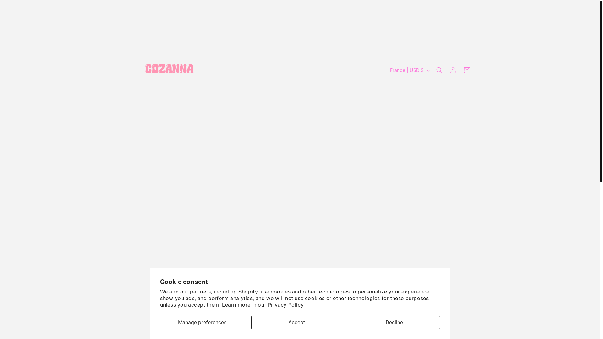 website screenshot of https://cozanna.com/