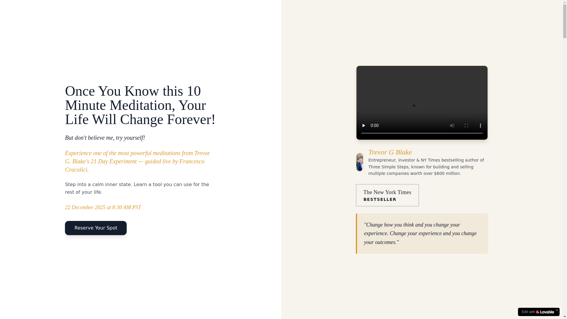 website screenshot of https://21dayrevolution.com/
