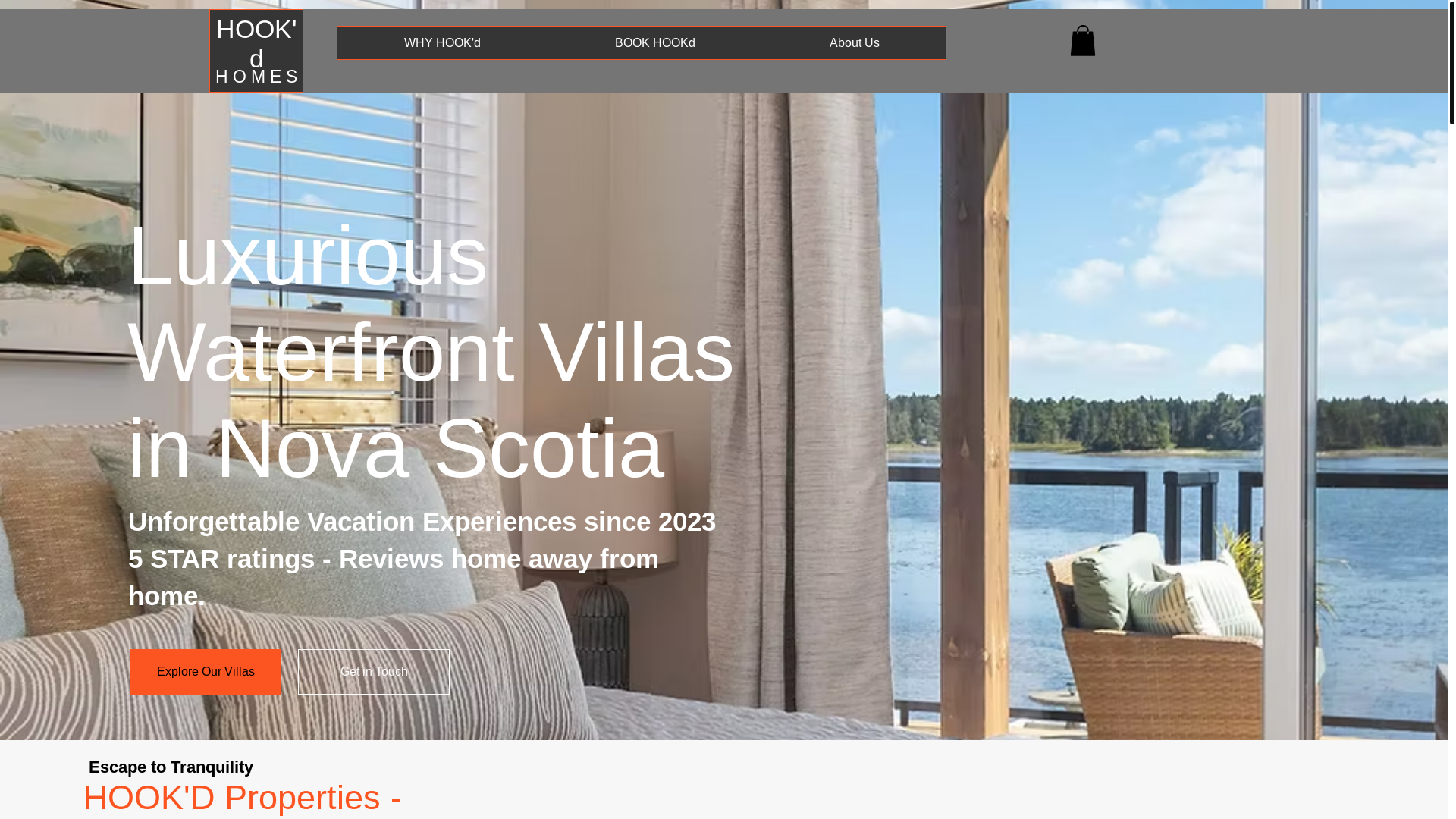 website screenshot of https://hookdhomes.ca/