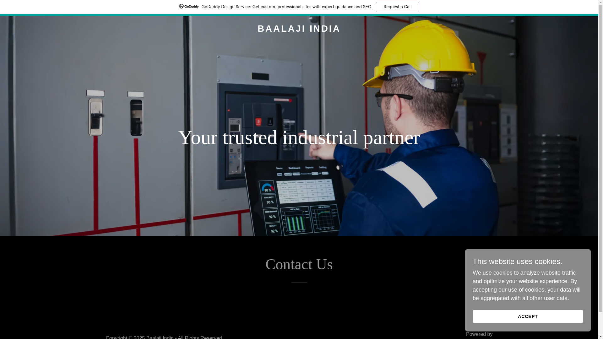 website screenshot of https://baalajiindia.in/