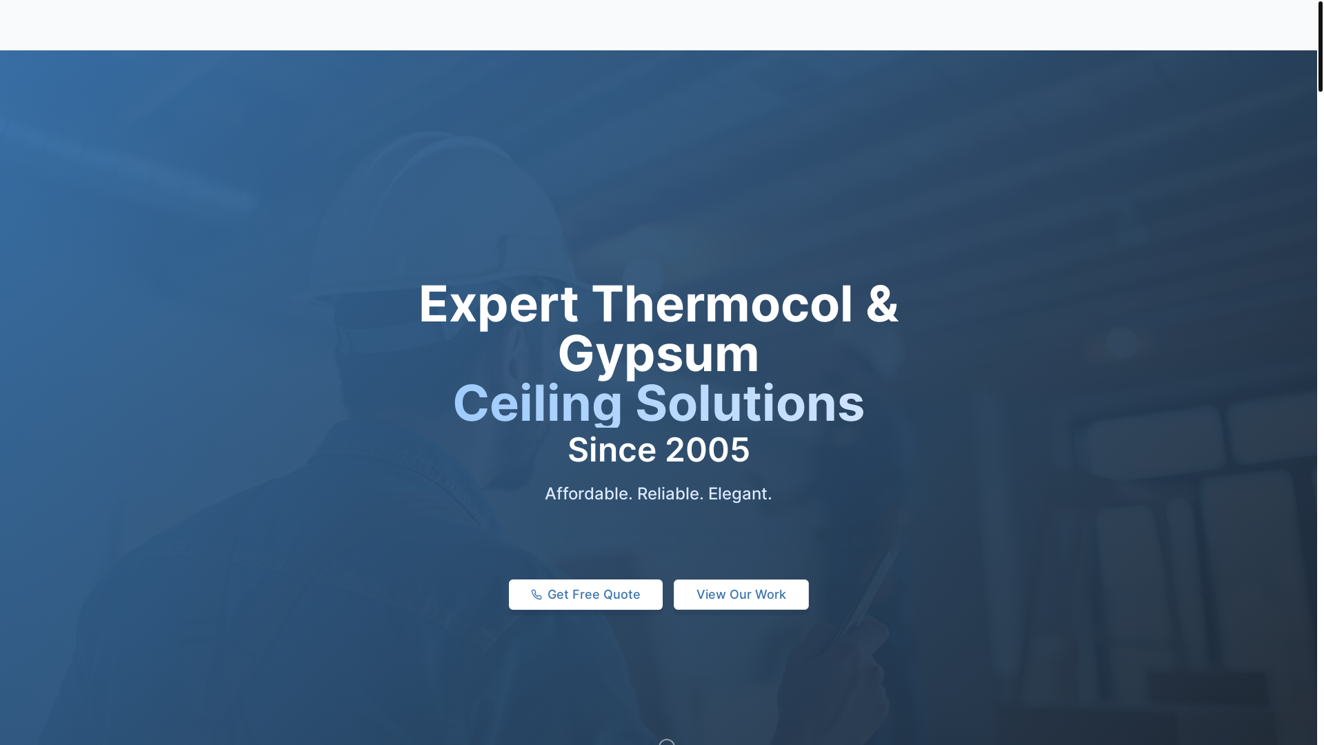 website screenshot of https://jmceiling.in/