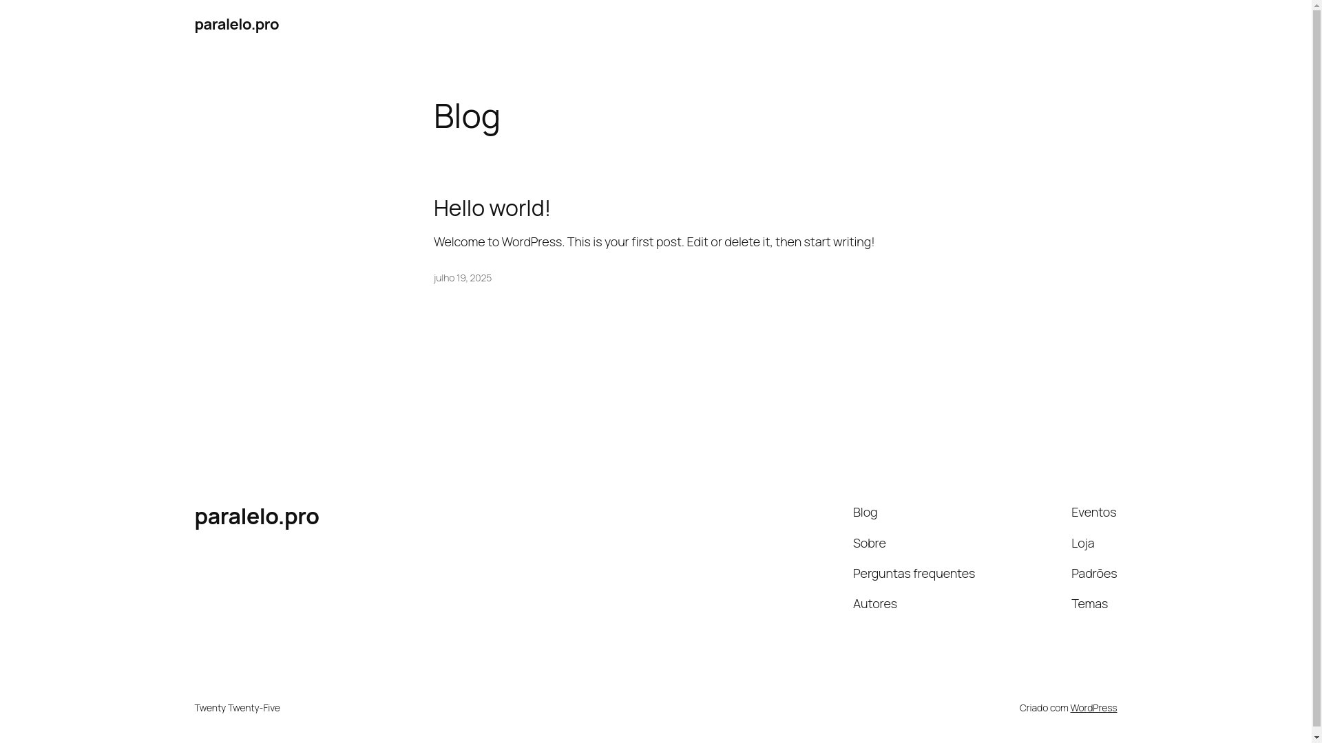 website screenshot of https://paralelo.pro/