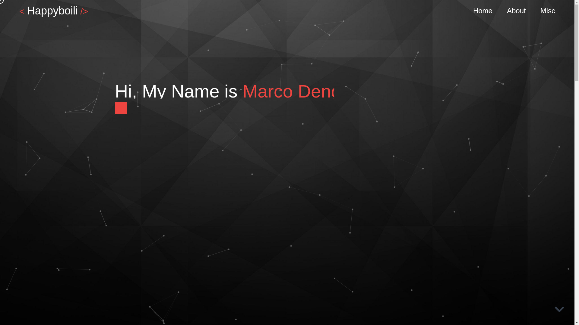 website screenshot of https://happyboili.dev/
