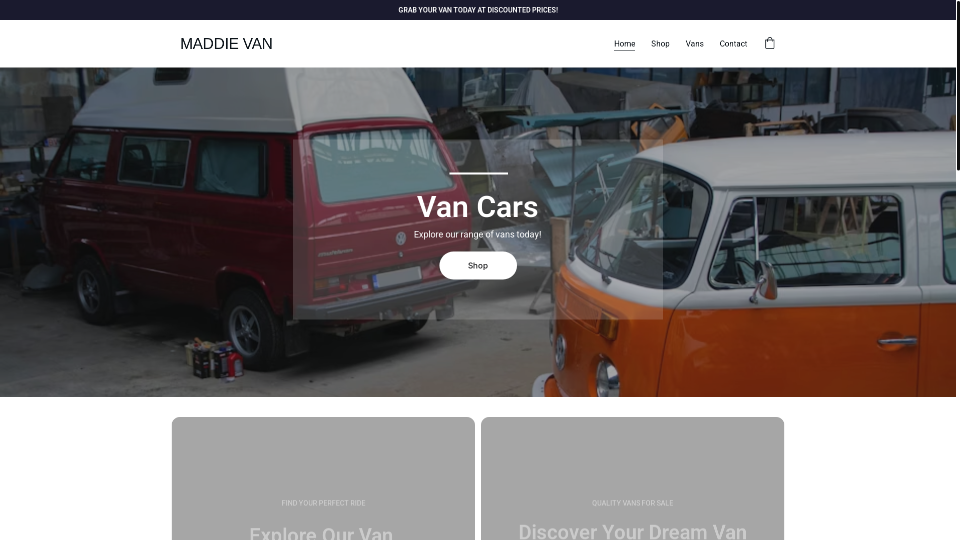 website screenshot of https://maddie-van.com/