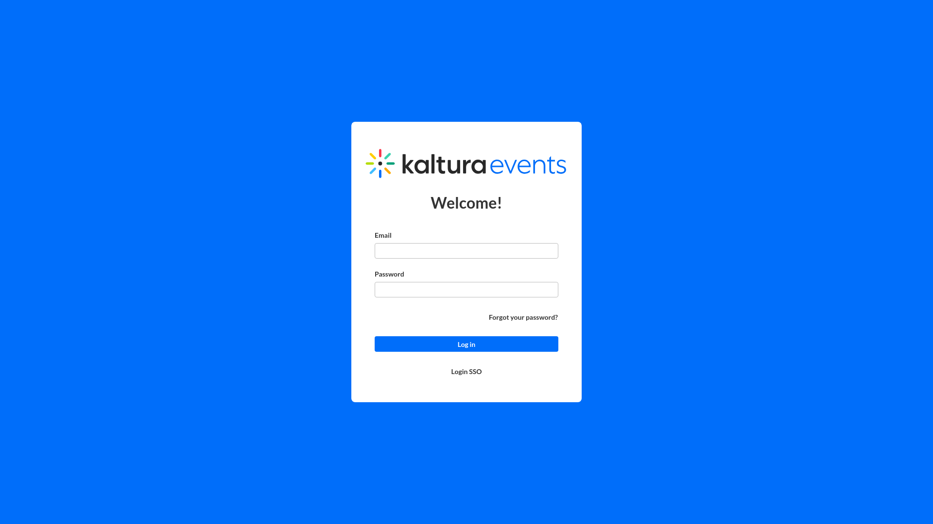 website screenshot of https://eventplatform.kaltura.com/login