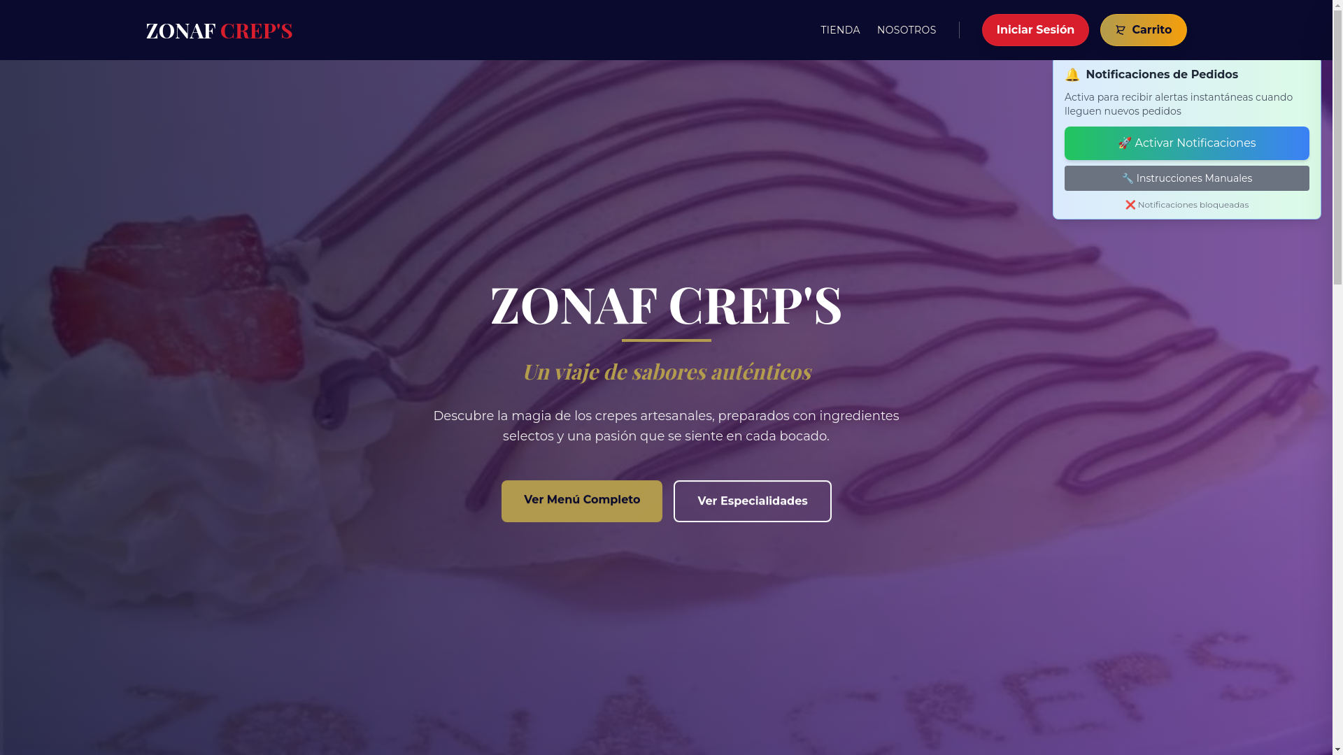 website screenshot of https://zonafcrepsmojor.ec/