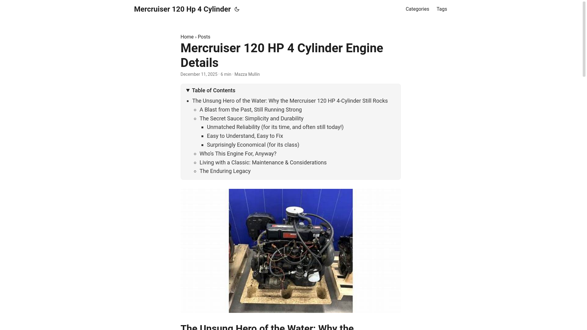website screenshot of https://mercruiser120hp4cylinder.pages.dev/