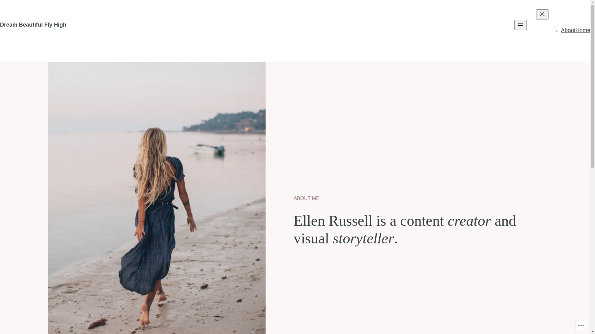 website screenshot of https://dreambeautifulflyhigh.com/