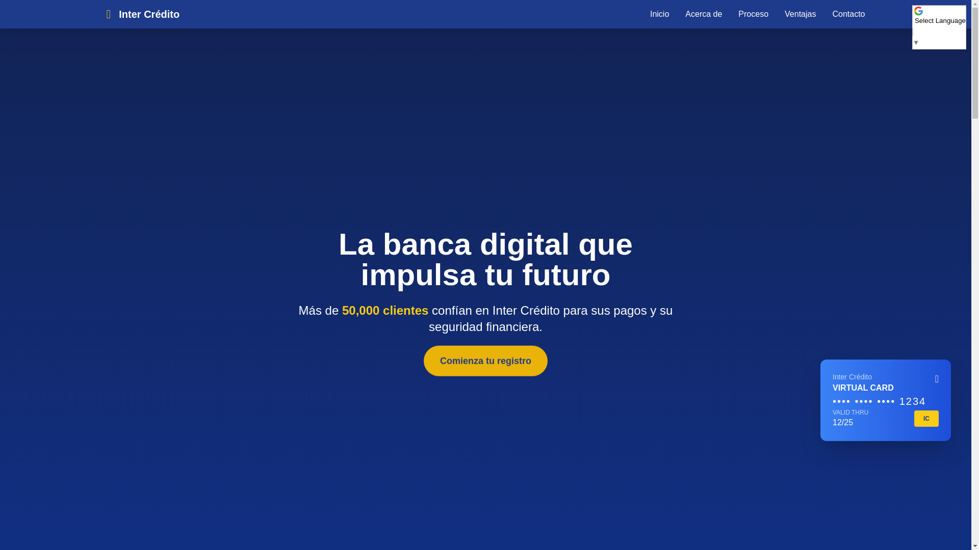 website screenshot of https://intercredito.pages.dev/