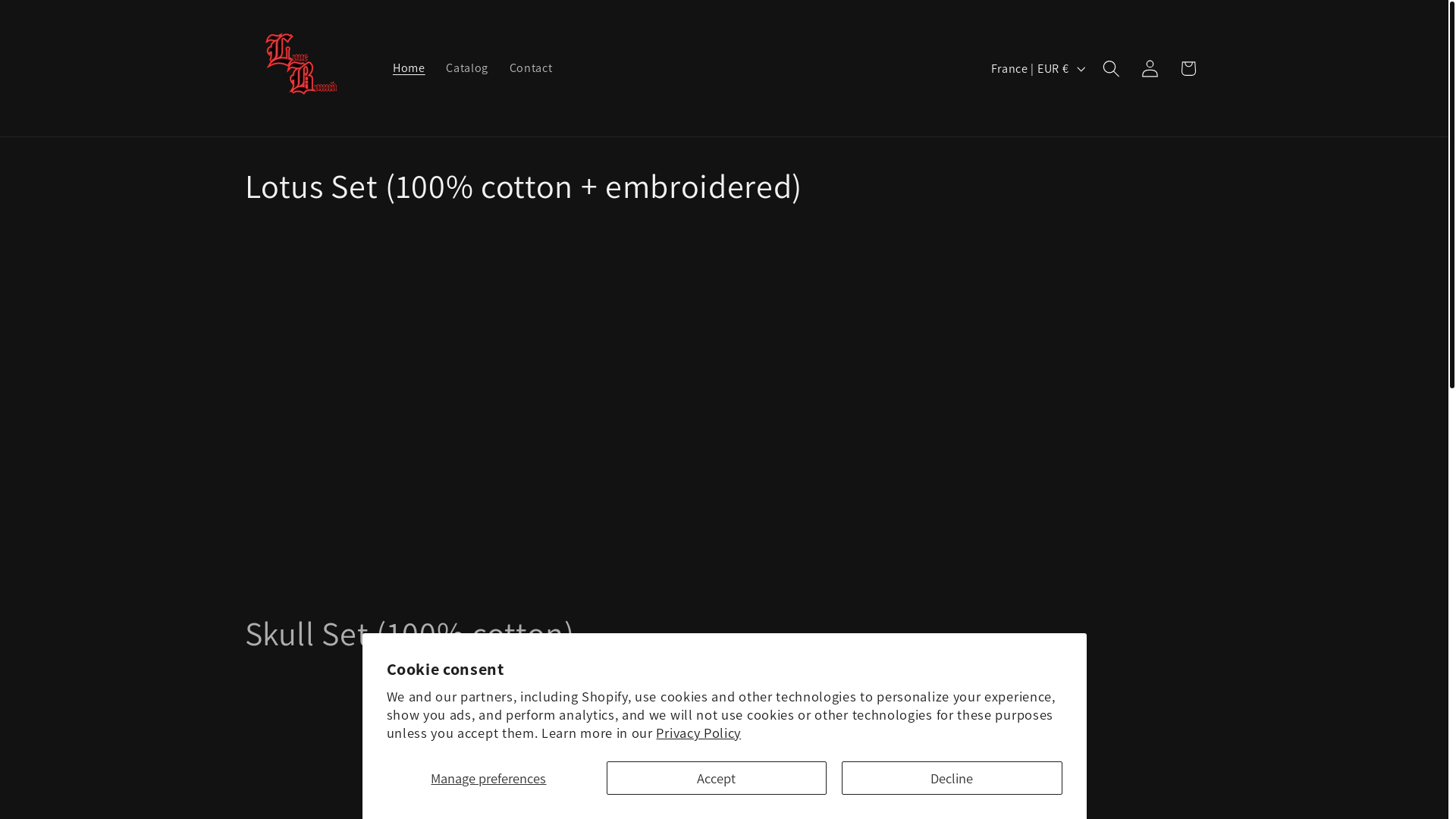 website screenshot of https://lovebound.shop/