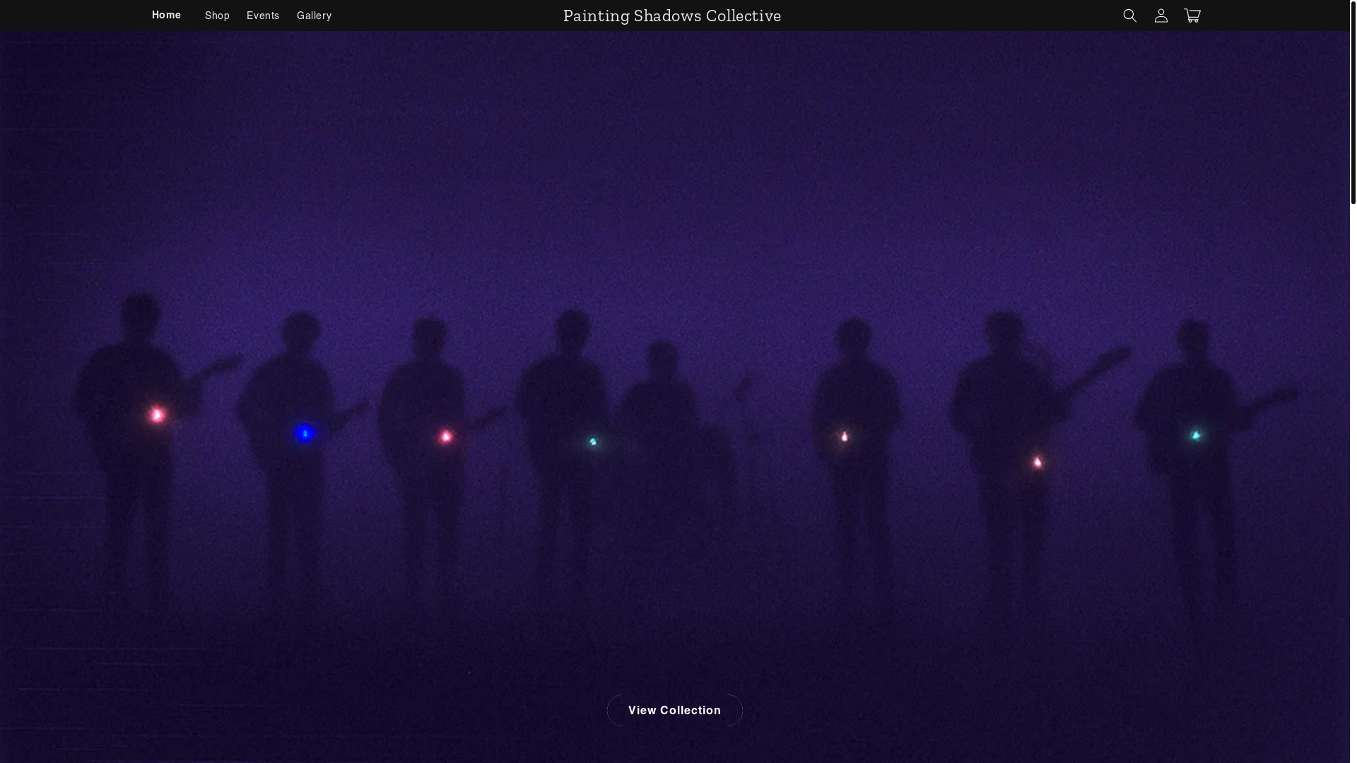website screenshot of https://paintingshadowsofficial.com/