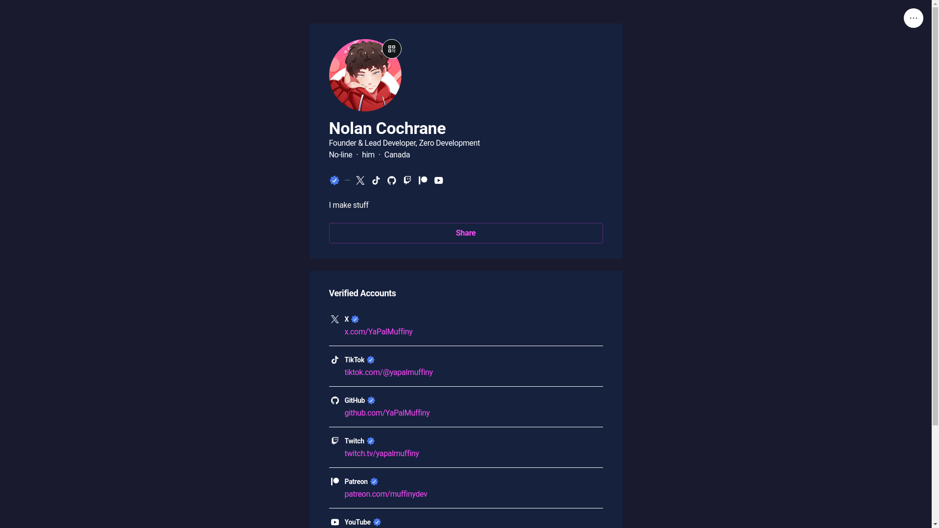website screenshot of https://nolancochrane.link/