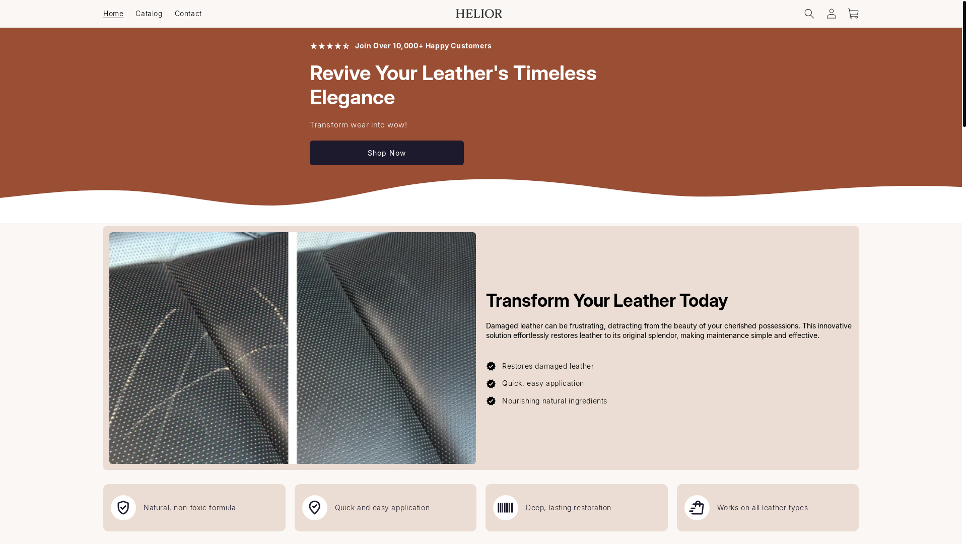 website screenshot of https://heliorbrand.com/