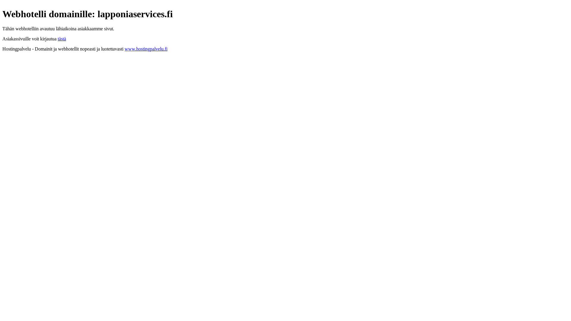 website screenshot of https://lapponiaservices.fi/