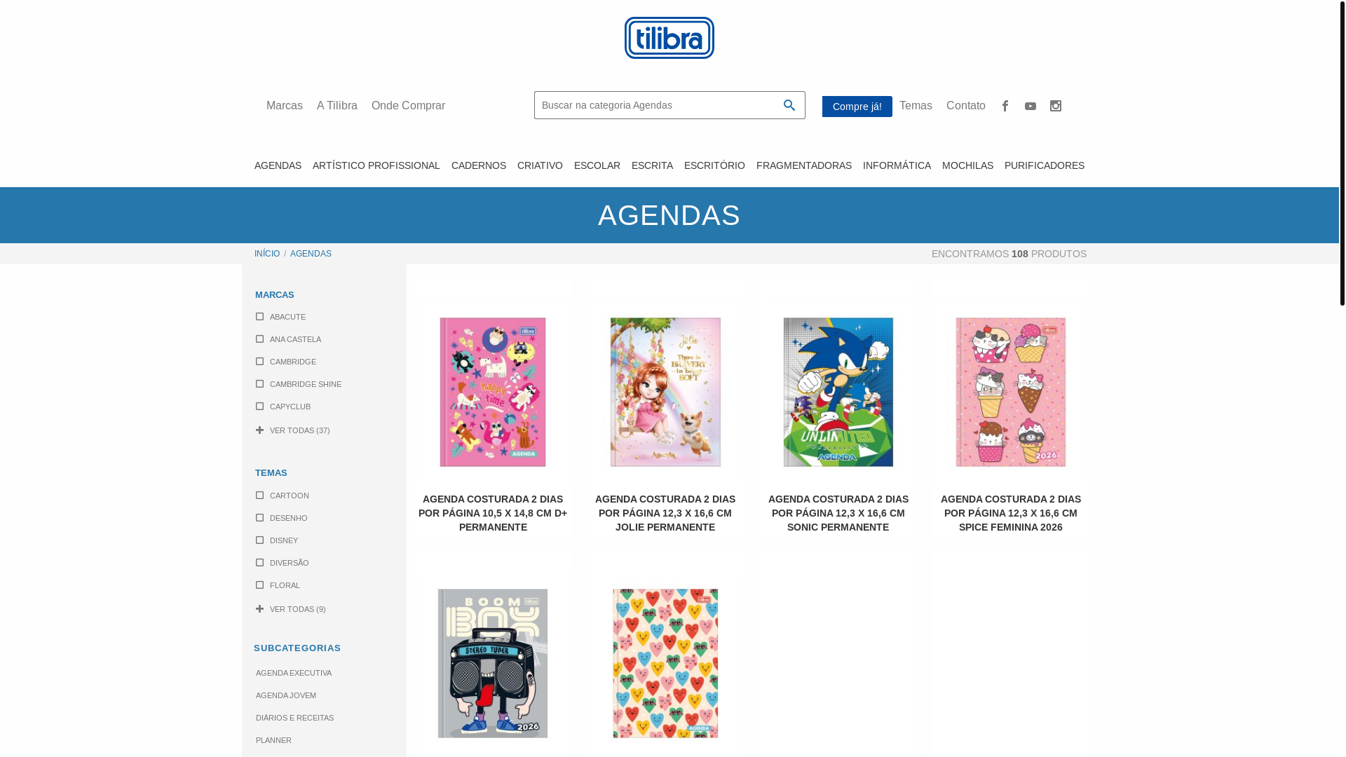 website screenshot of https://agendastilibra.com.br/