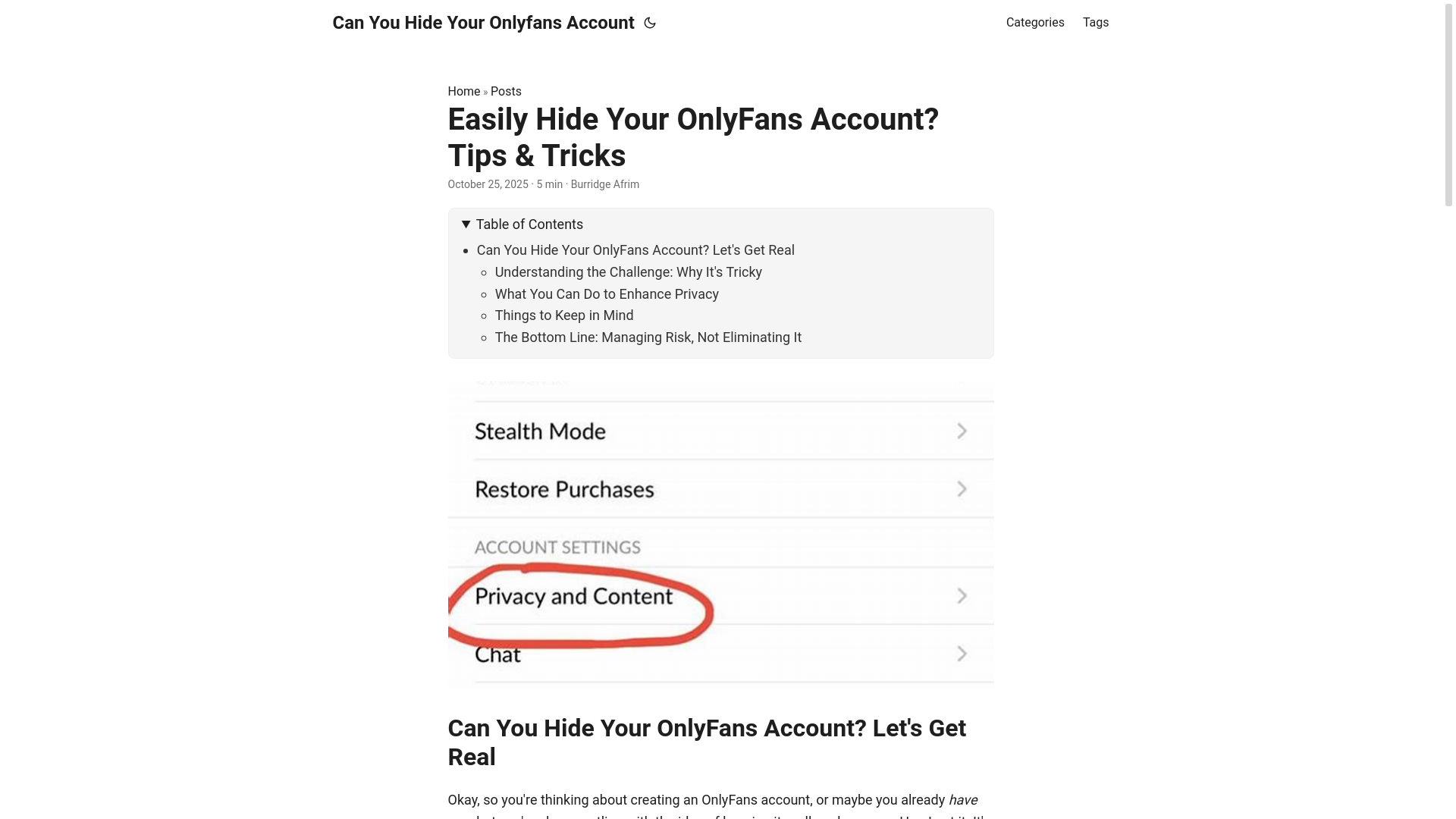 website screenshot of https://can-you-hide-your-onlyfans-account.pages.dev/