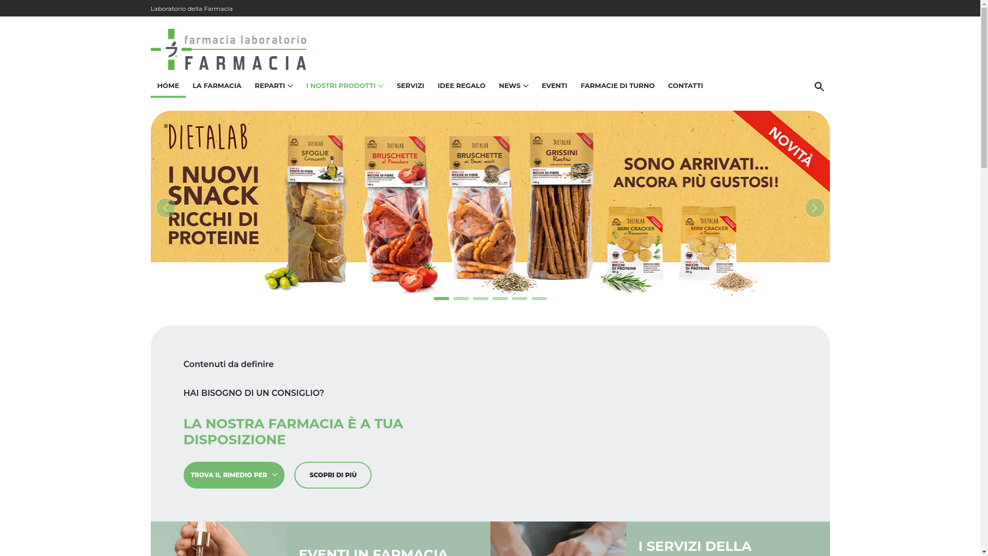 website screenshot of https://farmaciabuccigalatina.it/