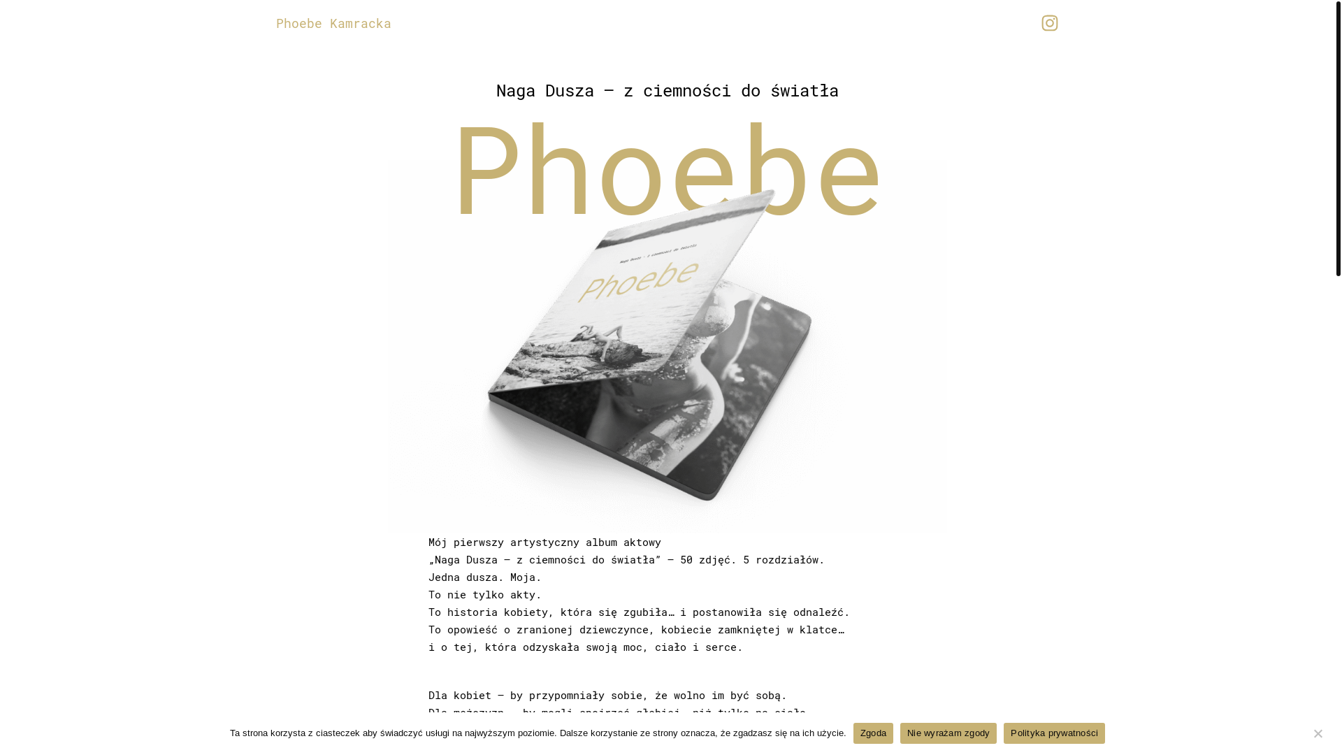 website screenshot of https://phoebekamracka.pl/