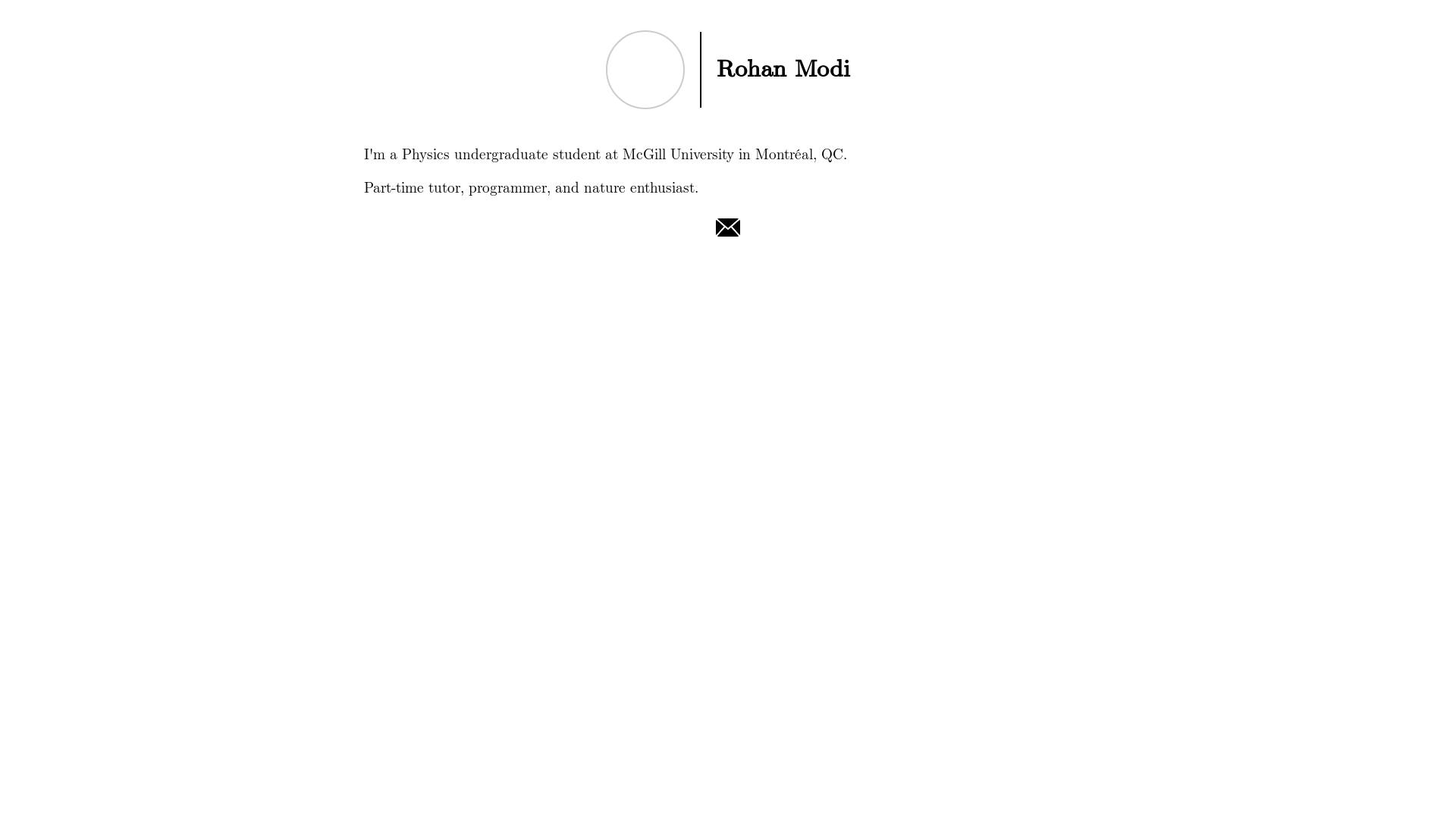 website screenshot of https://rohanmodi-ca.pages.dev/