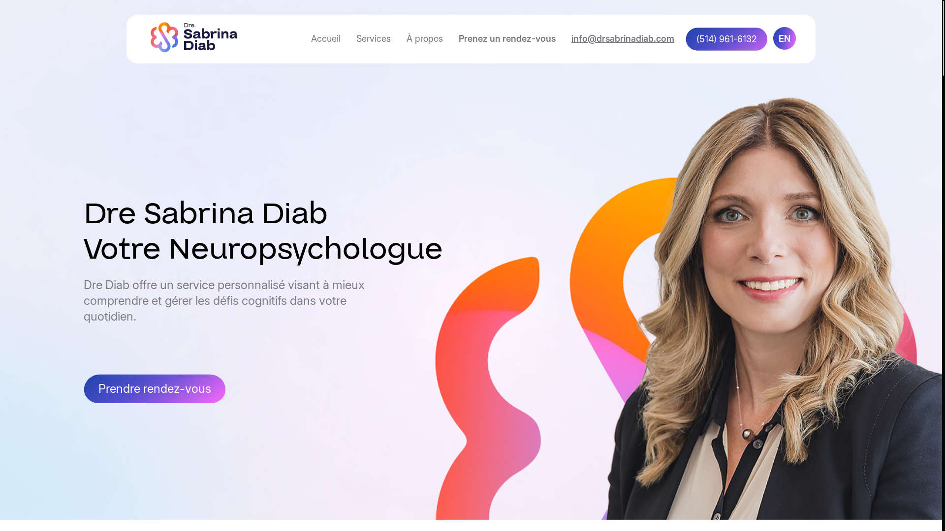 website screenshot of https://drsabrinadiab.com/