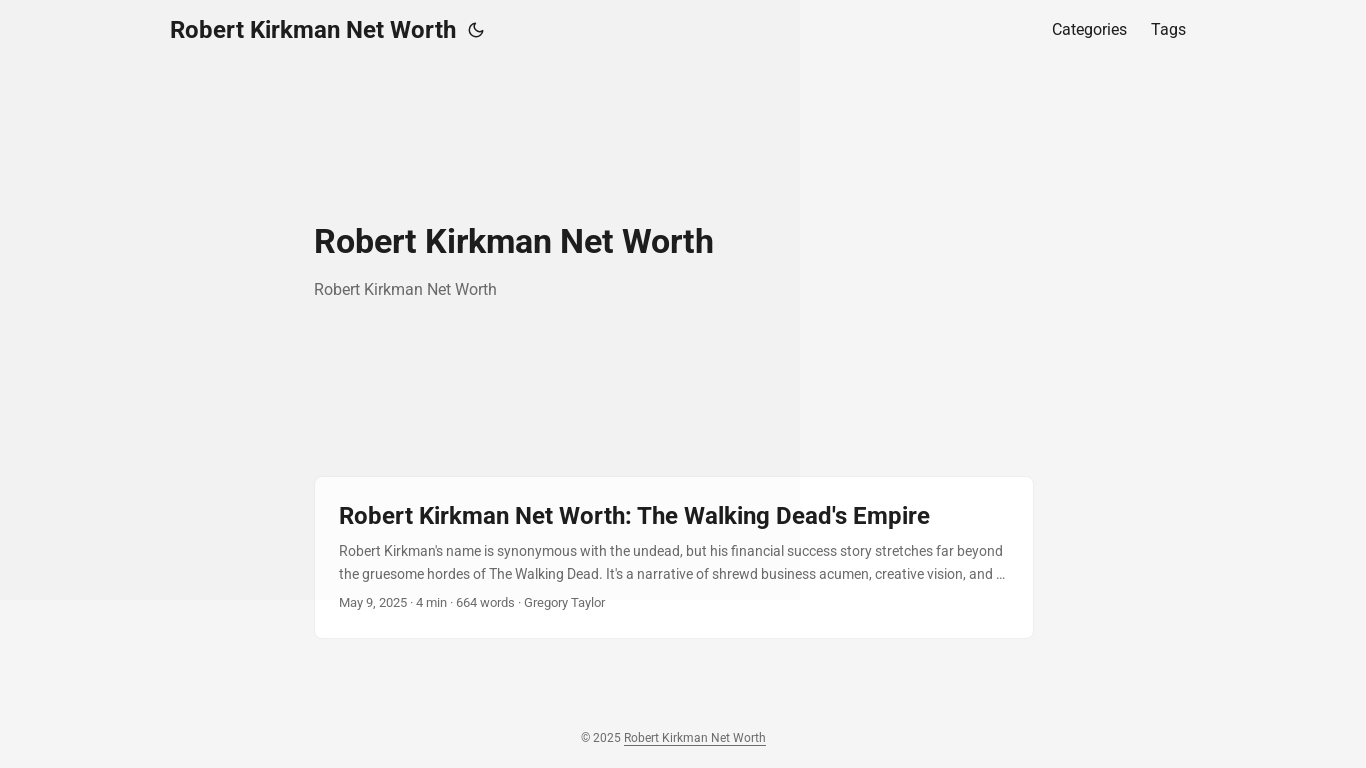 website screenshot of https://robert-kirkman-net-worth.pages.dev/