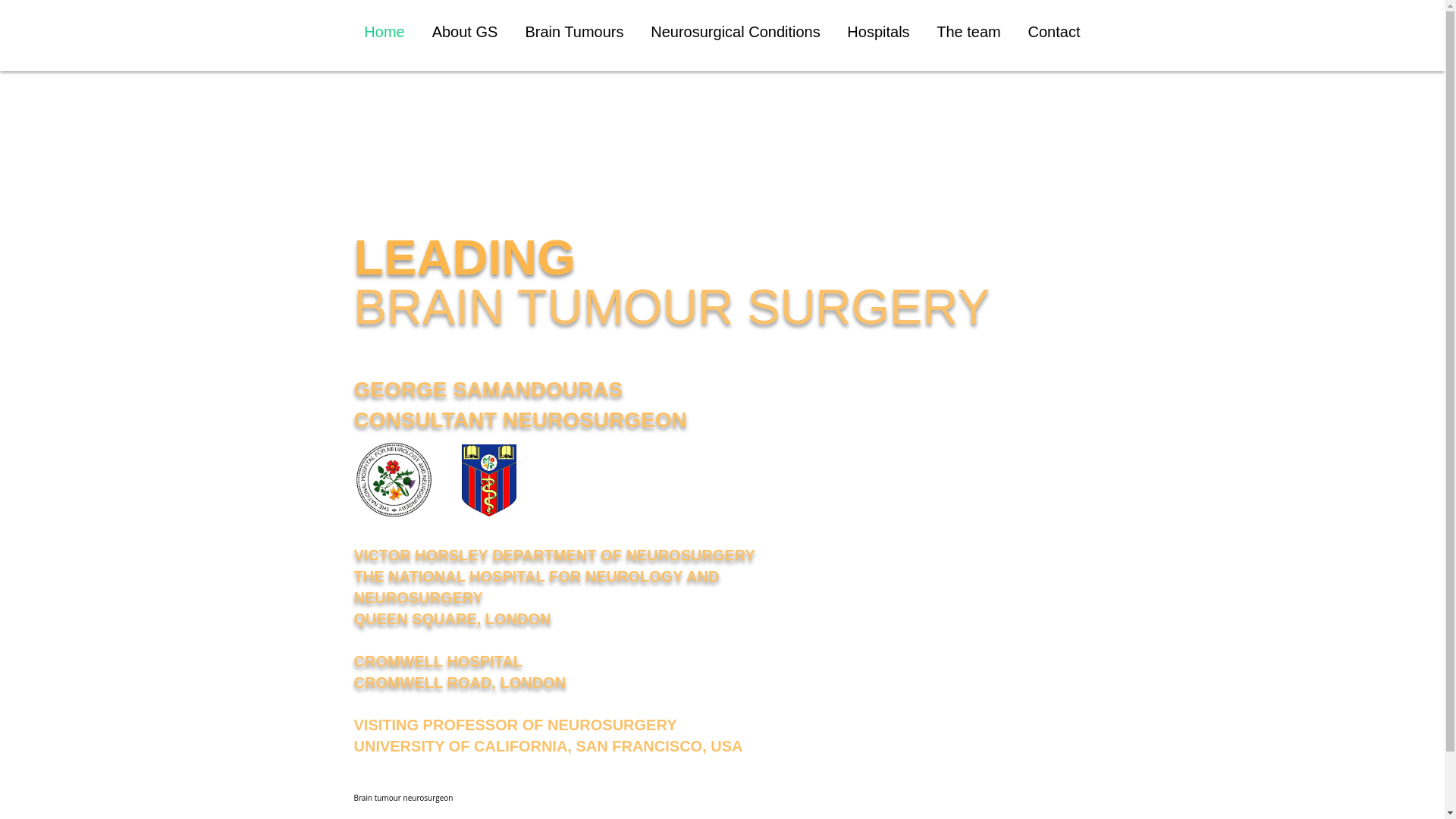 website screenshot of https://advanced-neurosurgery.co.uk/