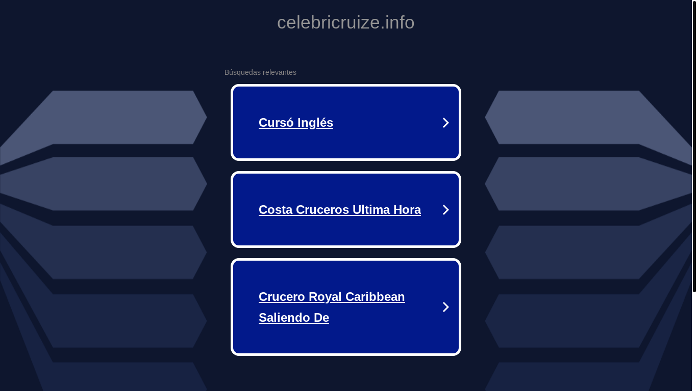 website screenshot of https://celebricruize.info/