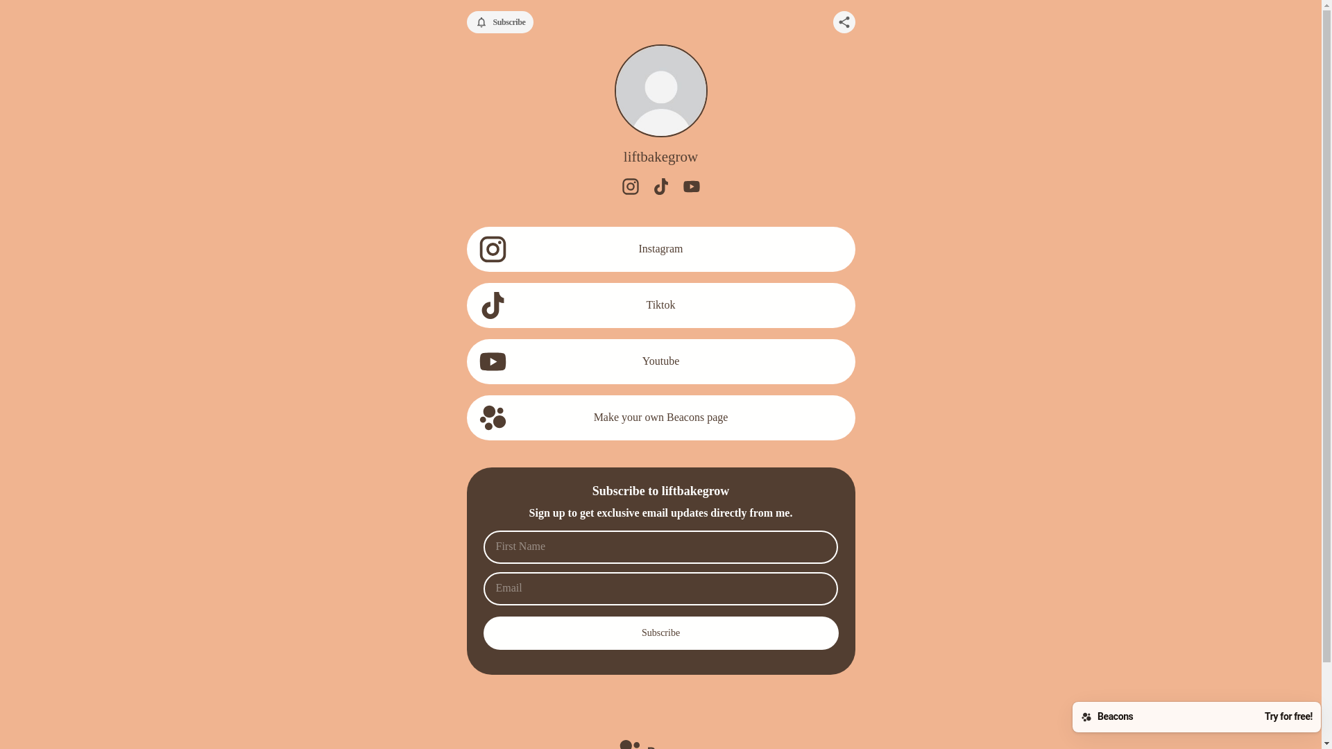 website screenshot of https://liftbakegrow.com/