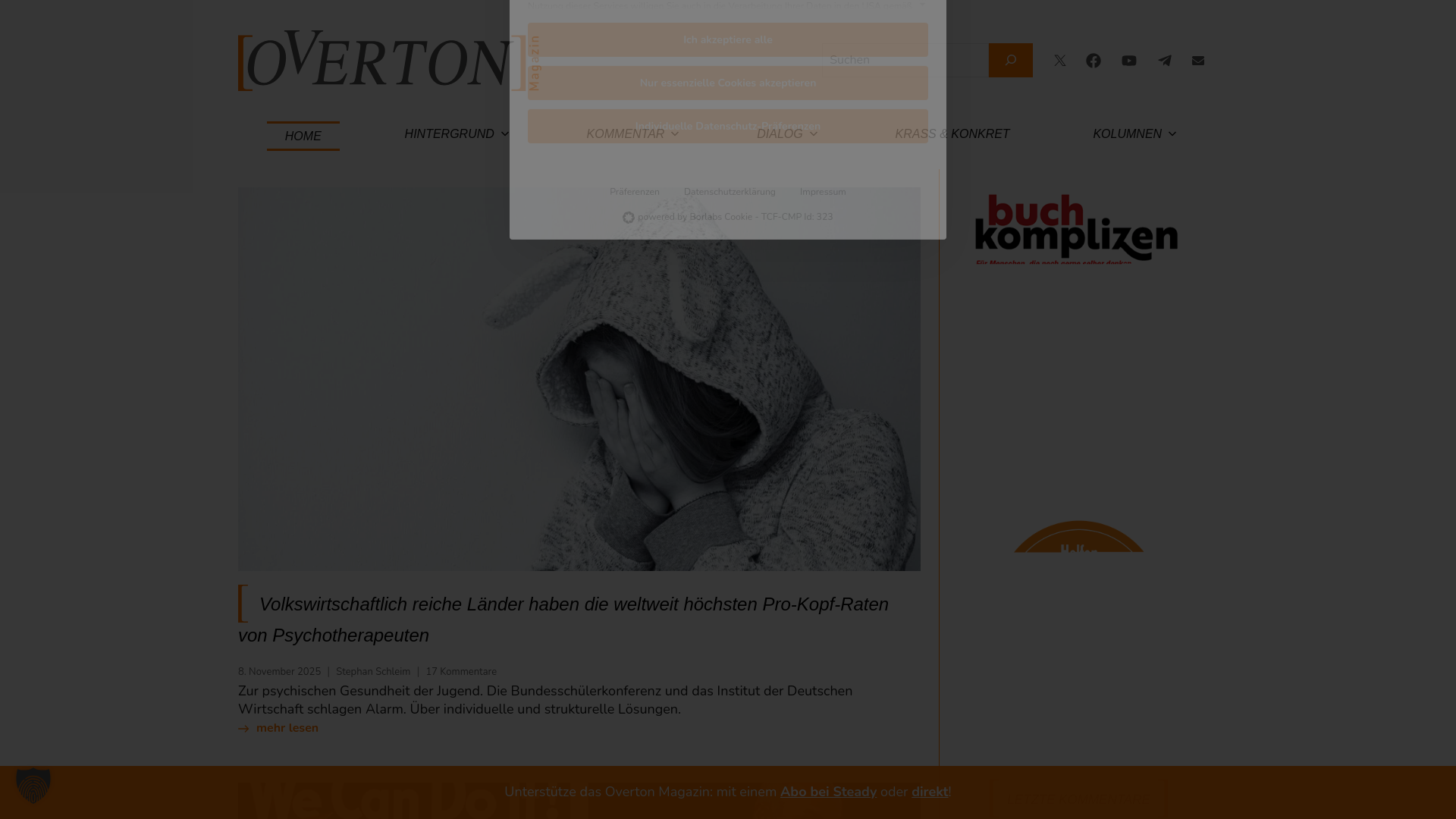 website screenshot of https://overton-magazin.de/