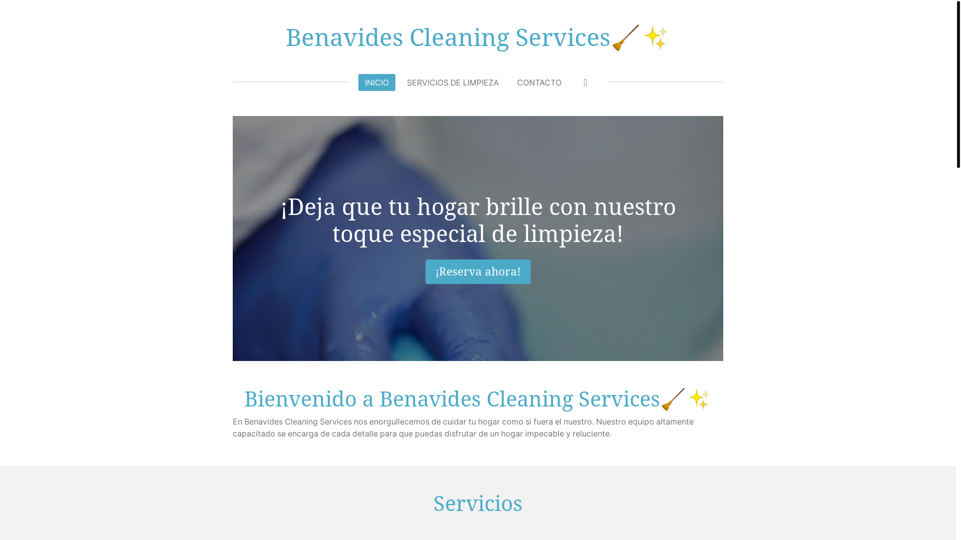 website screenshot of https://benavidescleaningservices.online/