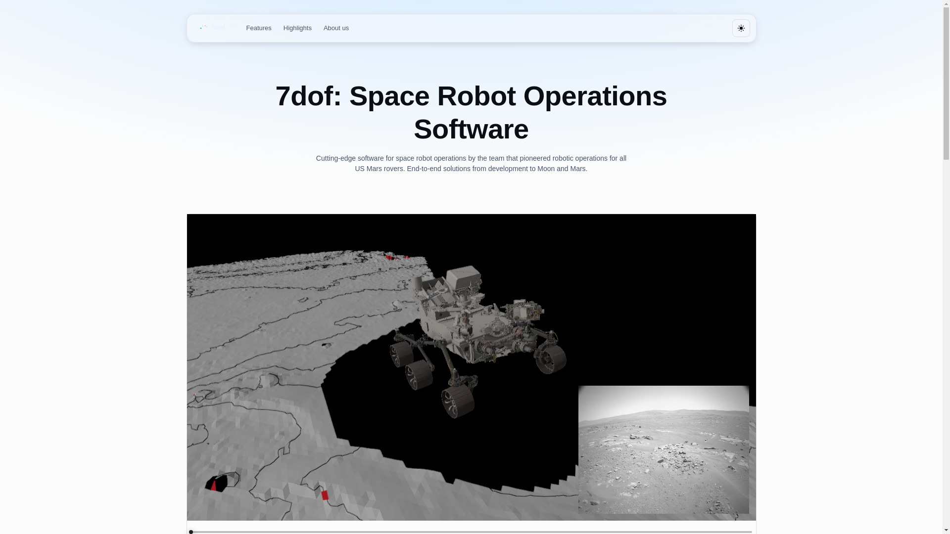 website screenshot of https://7dof.dev/