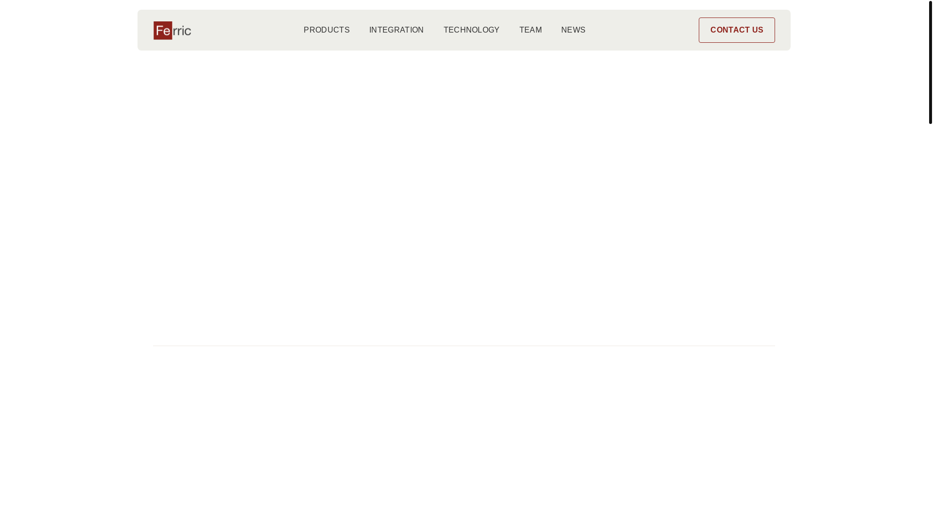 website screenshot of https://ferric.com/