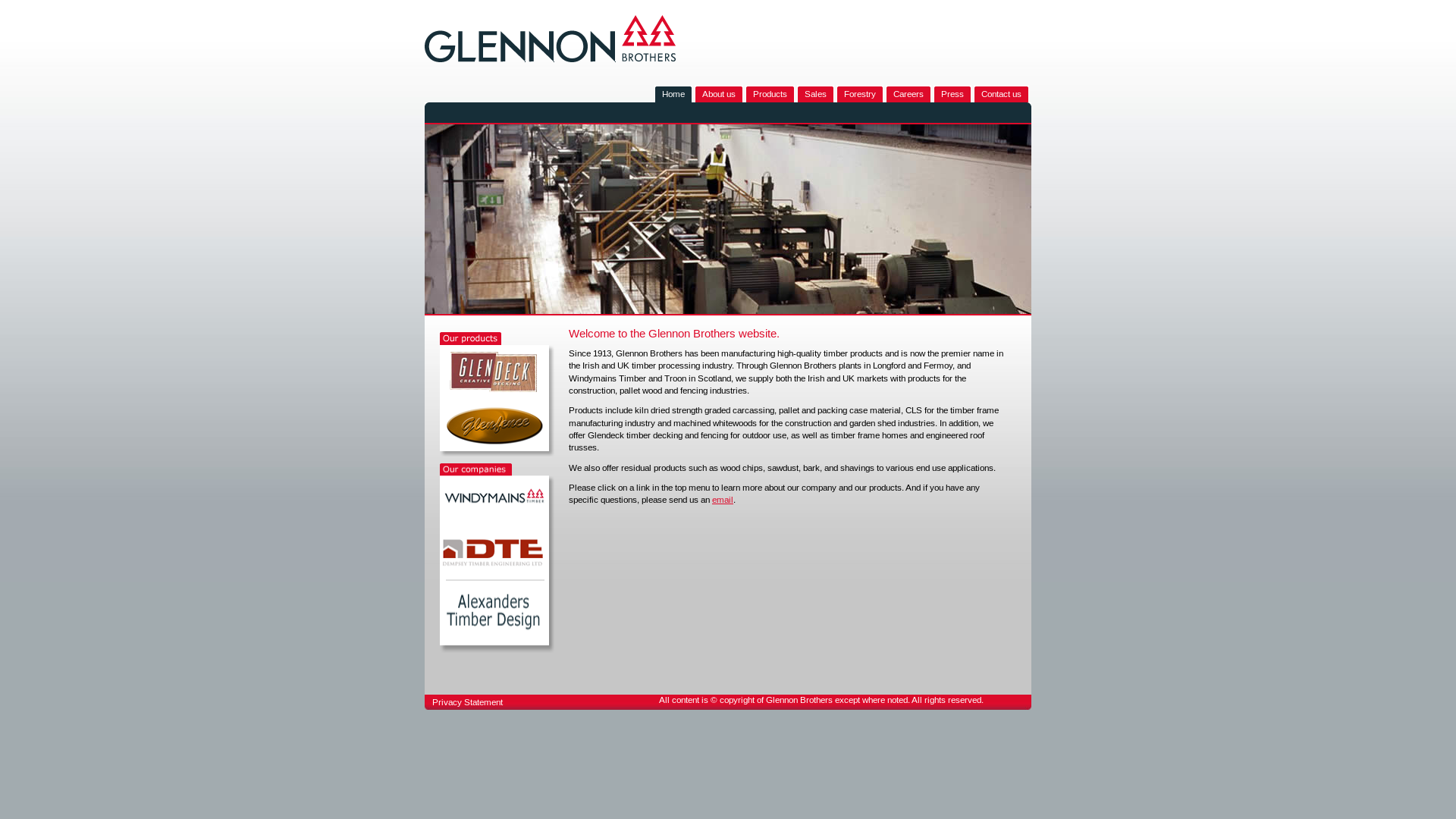 website screenshot of https://glennonbrothers.ie/